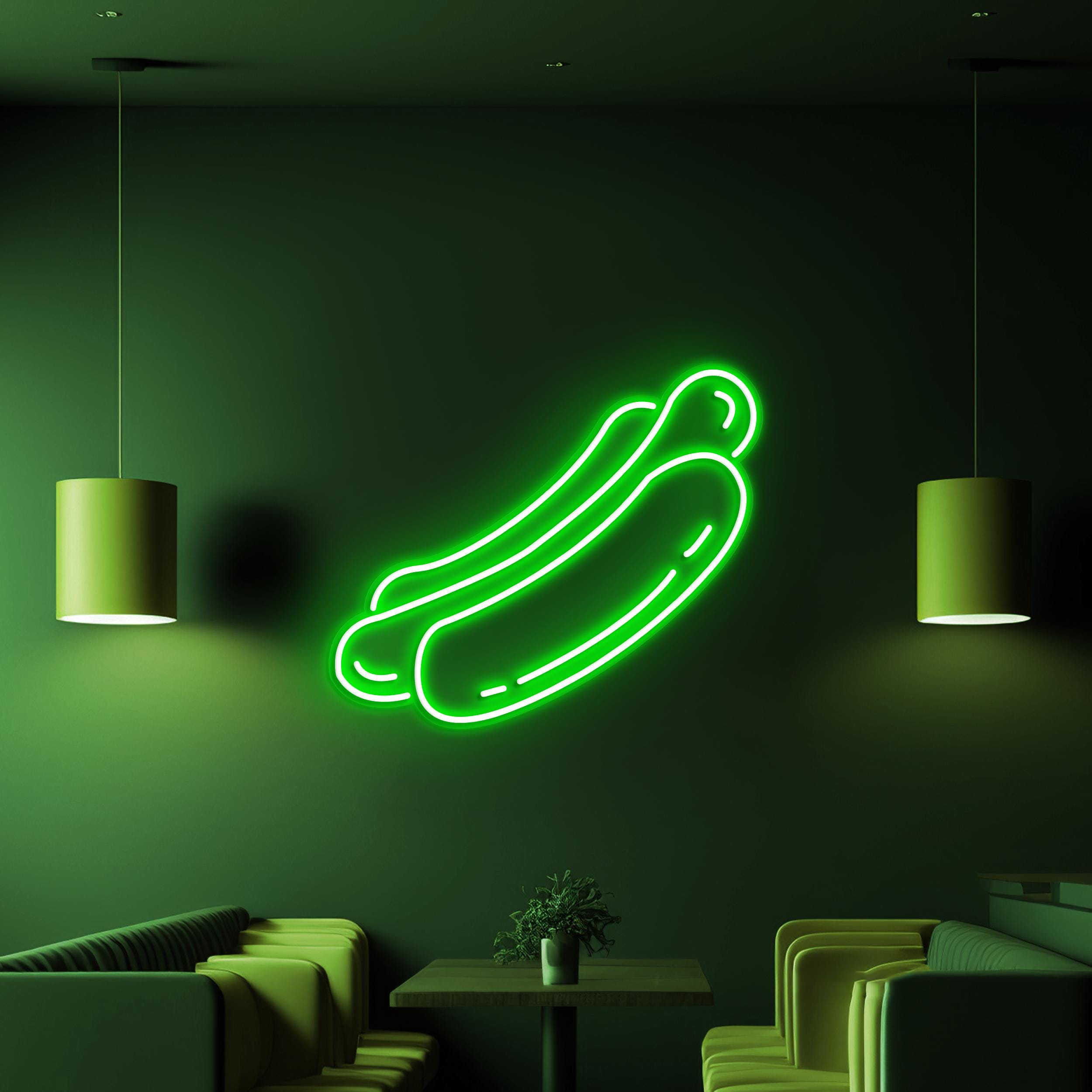 Hot Dog Neon Sign, Hot Dog LED Light, Fast Food Wall Decor, Kitchen Neon Light, Restaurants Wall Art, Hot Dog Shop Decor, Hot Dog Lover