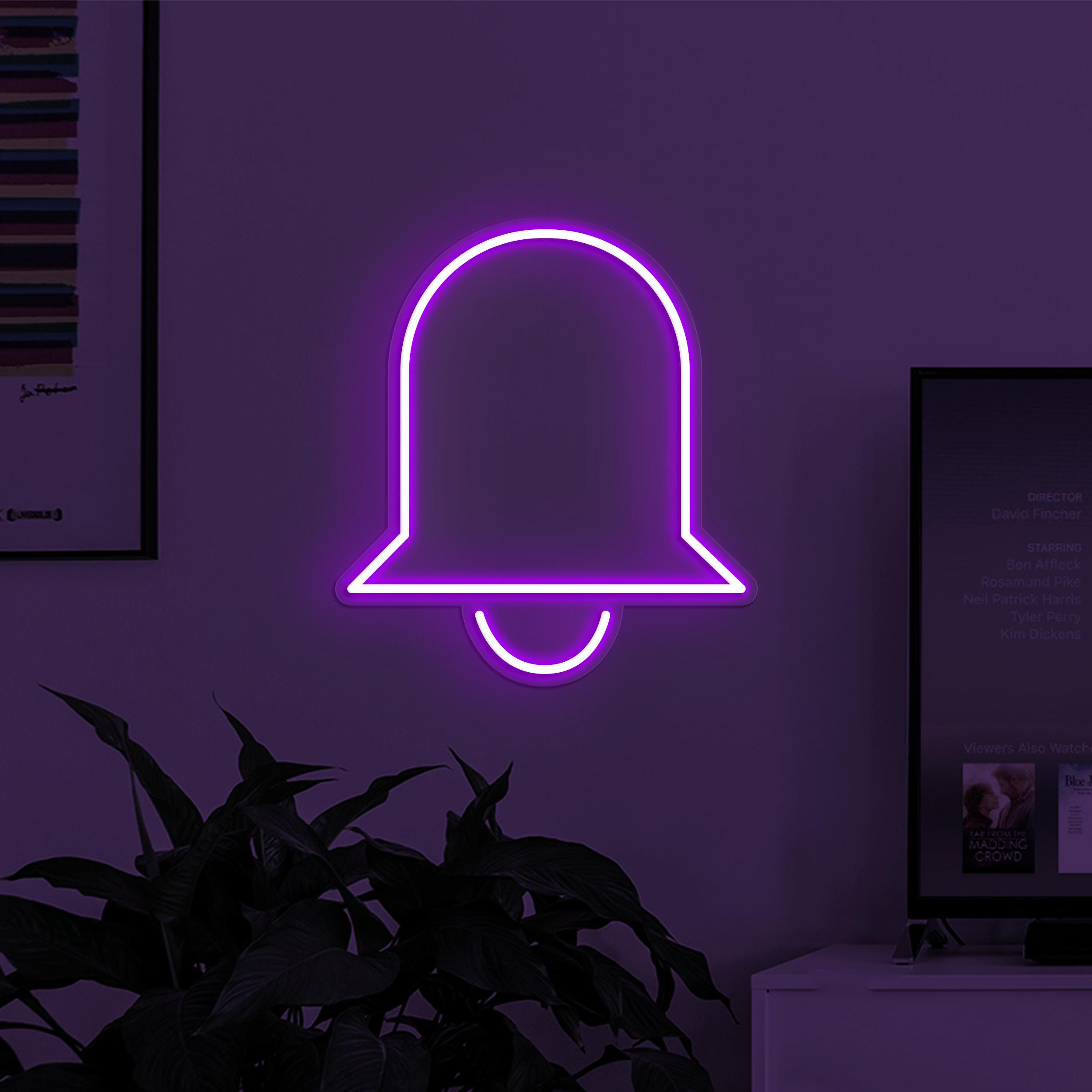 Bell Neon Sign, Bell LED Light, Notification Bell Wall Decor, Led Neon Light, Custom Neon Sign, Home Wall Art, Cafe and Bar Neon Art, Gift
