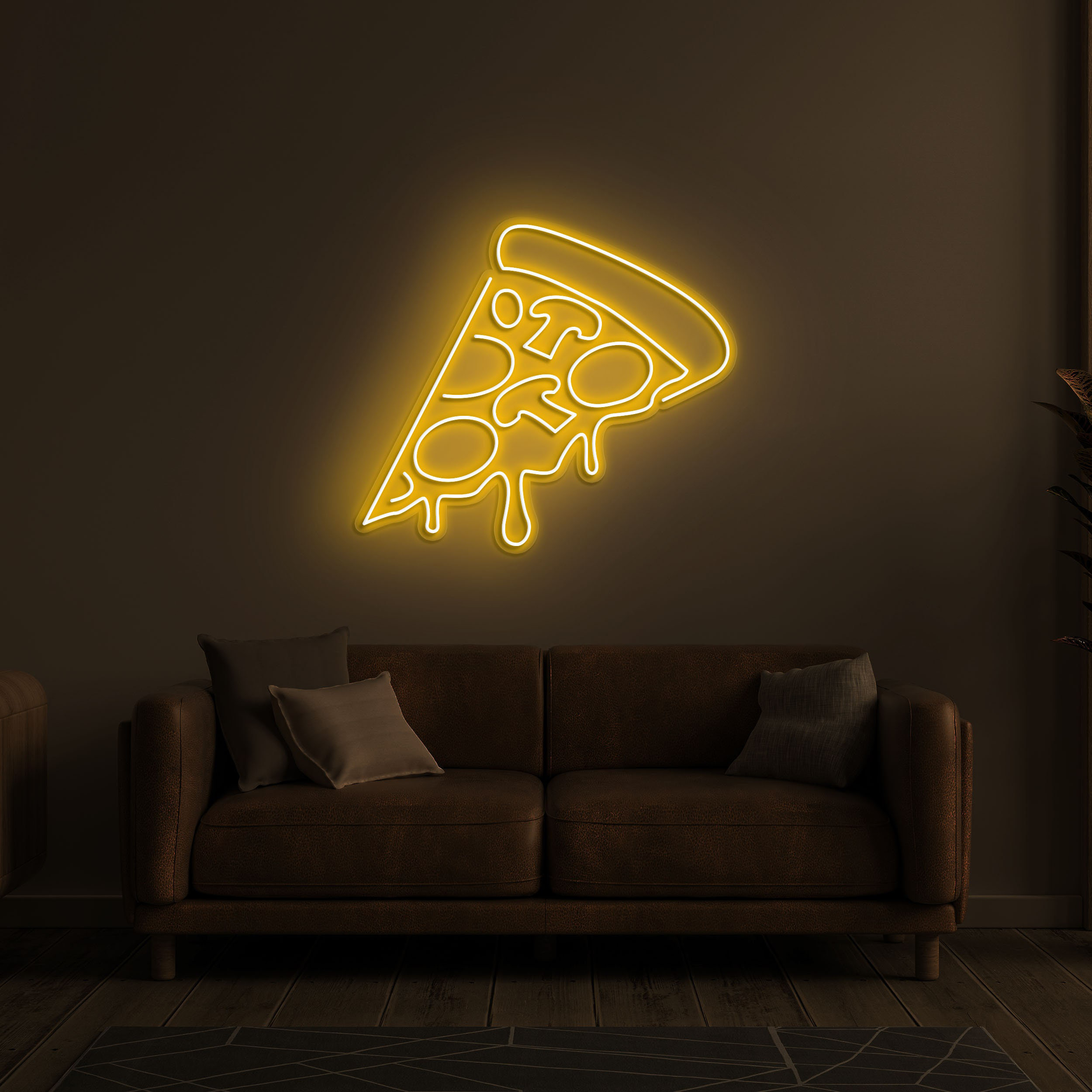 Pizza Neon Sign, Pizza LED Light, Home and Kitchen Decor, Wall Art for Pizza Lovers, Birthday or Lover's Gift, Bedroom and Restaurant Decor