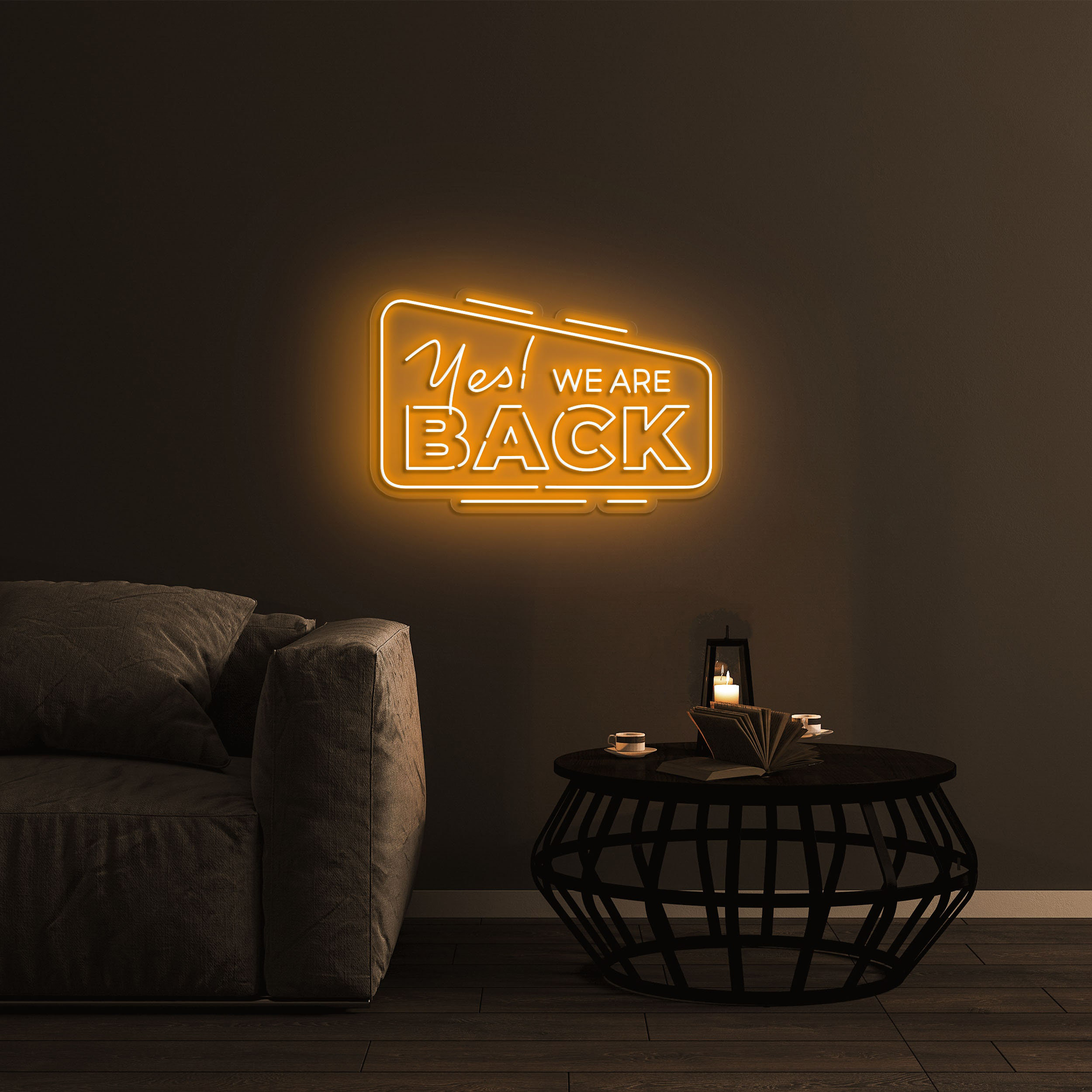 Yes! We Are Back Neon Sign, Open Sign for Shops, Neon Wall Decor for Businesses, Events, and Celebrations, Eye-catching Storefront Decor