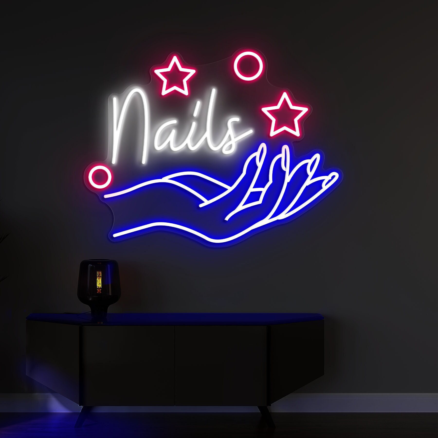 Nail Neon Sign, Nails Light Art, Nails Salon Neon Sign, Light for Wall Decor in Beauty Salon and Nail Studios, Manicure Shop Signage, Gift