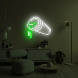 Spilled Drink Neon Sign, Spilled Juice Light, Cup Overflow LED Neon Art, Drink Cafe Wall Art, Home Wall Decor, Custom Sign, Game Room Decor