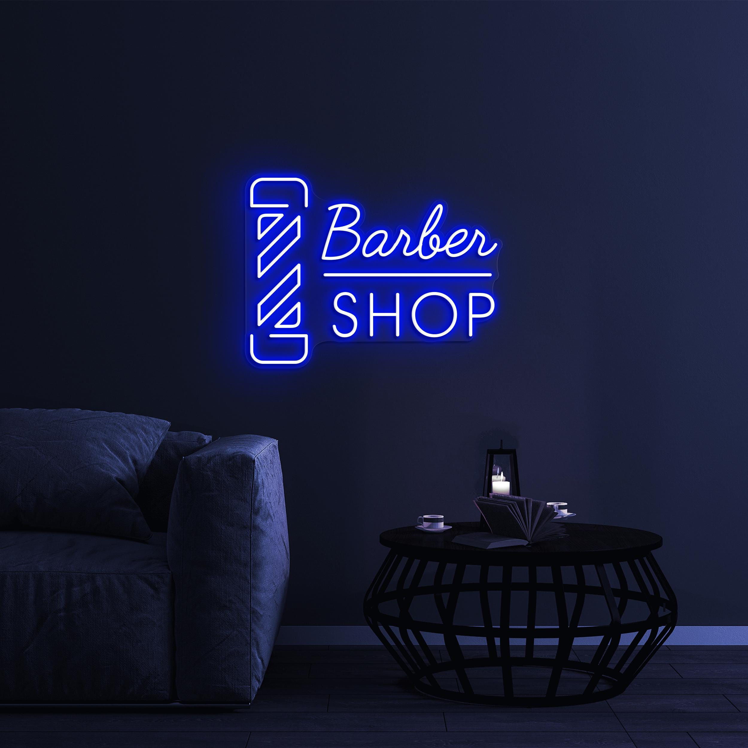 Barber Shop Neon Sign, Barber Shop LED Light, Barber Wall Art, Haircut Sign, Beauty Salon Decor, Hair Beauty Bar Art, Shop Sign, Barber Gift