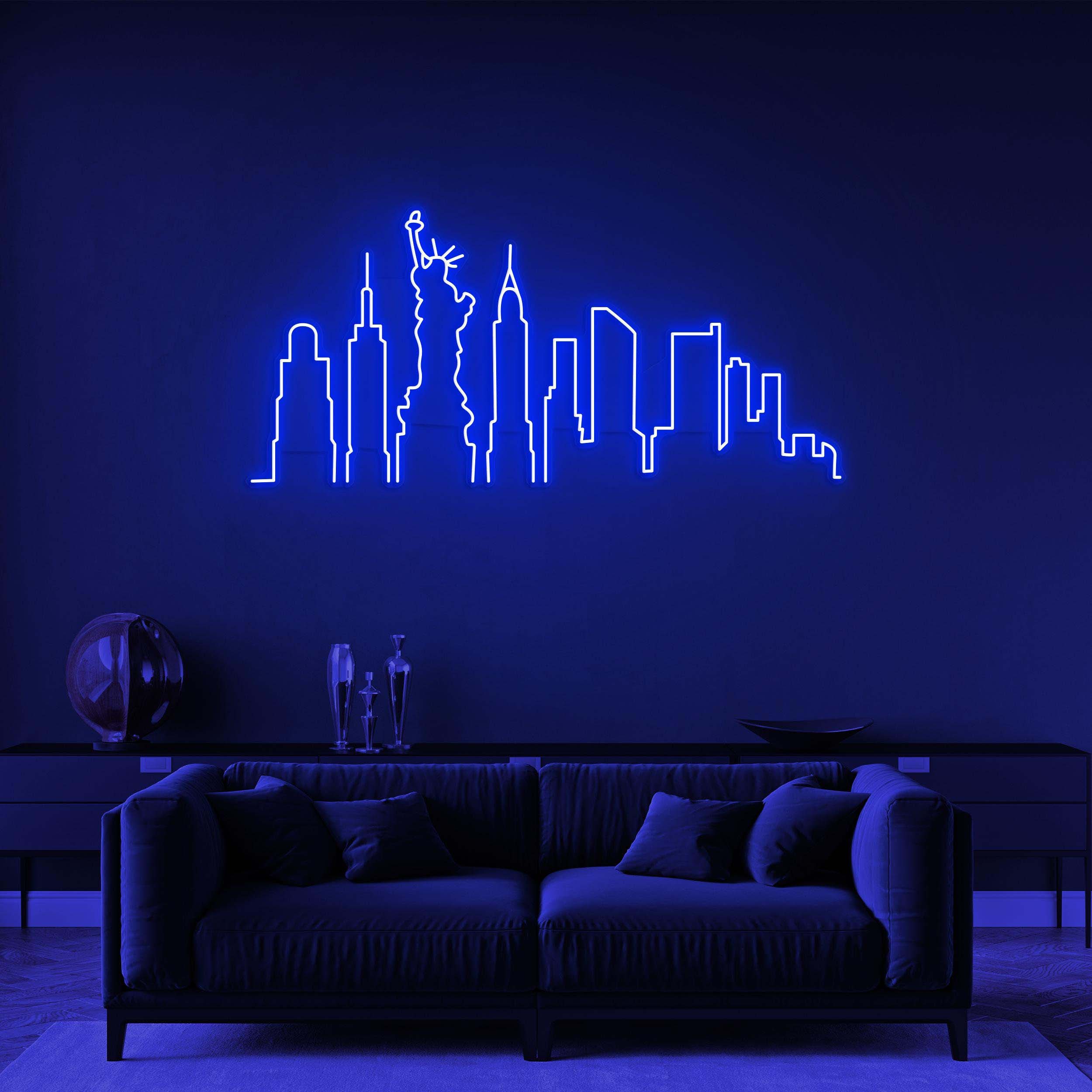 New York City Neon Sign, Skyline LED Light, New York City LED Neon Art, City Led Light, Home Decor, Office Wall Art, Custom City Skyline