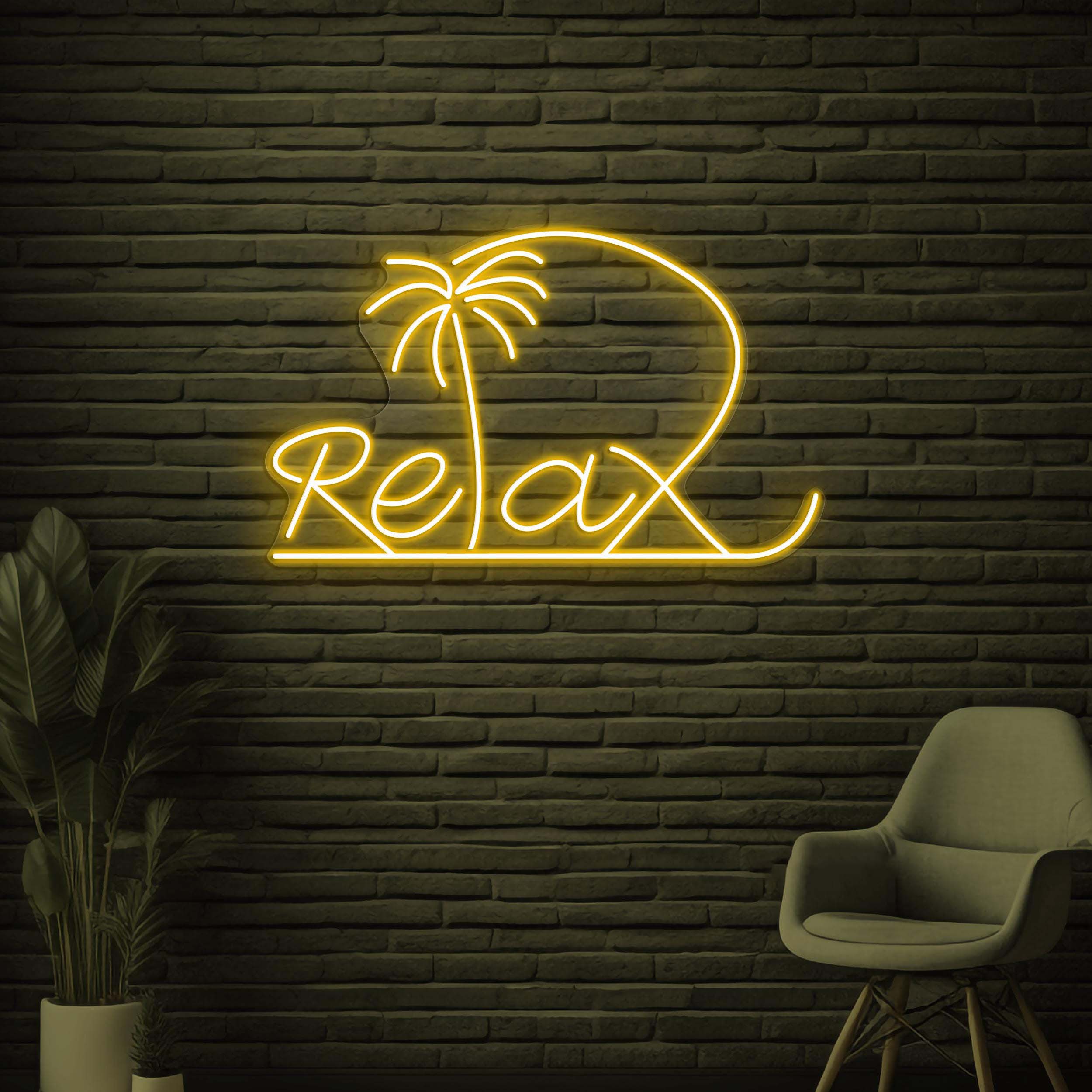 Relax Neon Sign, Relax LED Light, Party Wall Decor, Home Wall Art, Personalized Neon Gift, Chill Neon Sign, Bedroom Neon Art, Aesthetic Art