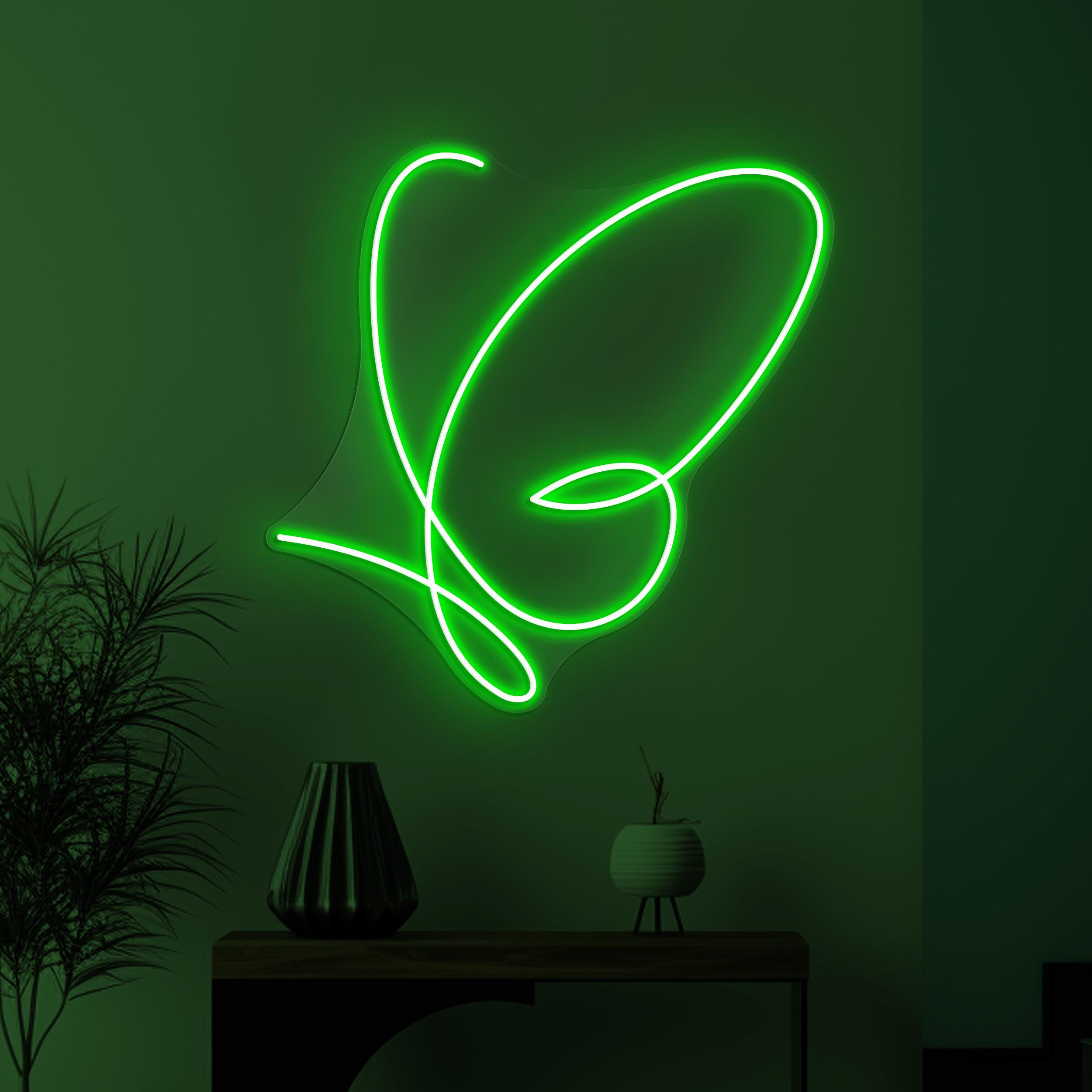 Butterfly Neon Sign, Butterfly LED Light, Nature Wall Decor, Flying Butterfly Wall Art, Girl Room Neon Light, Home Led Art, Kids Room Decor
