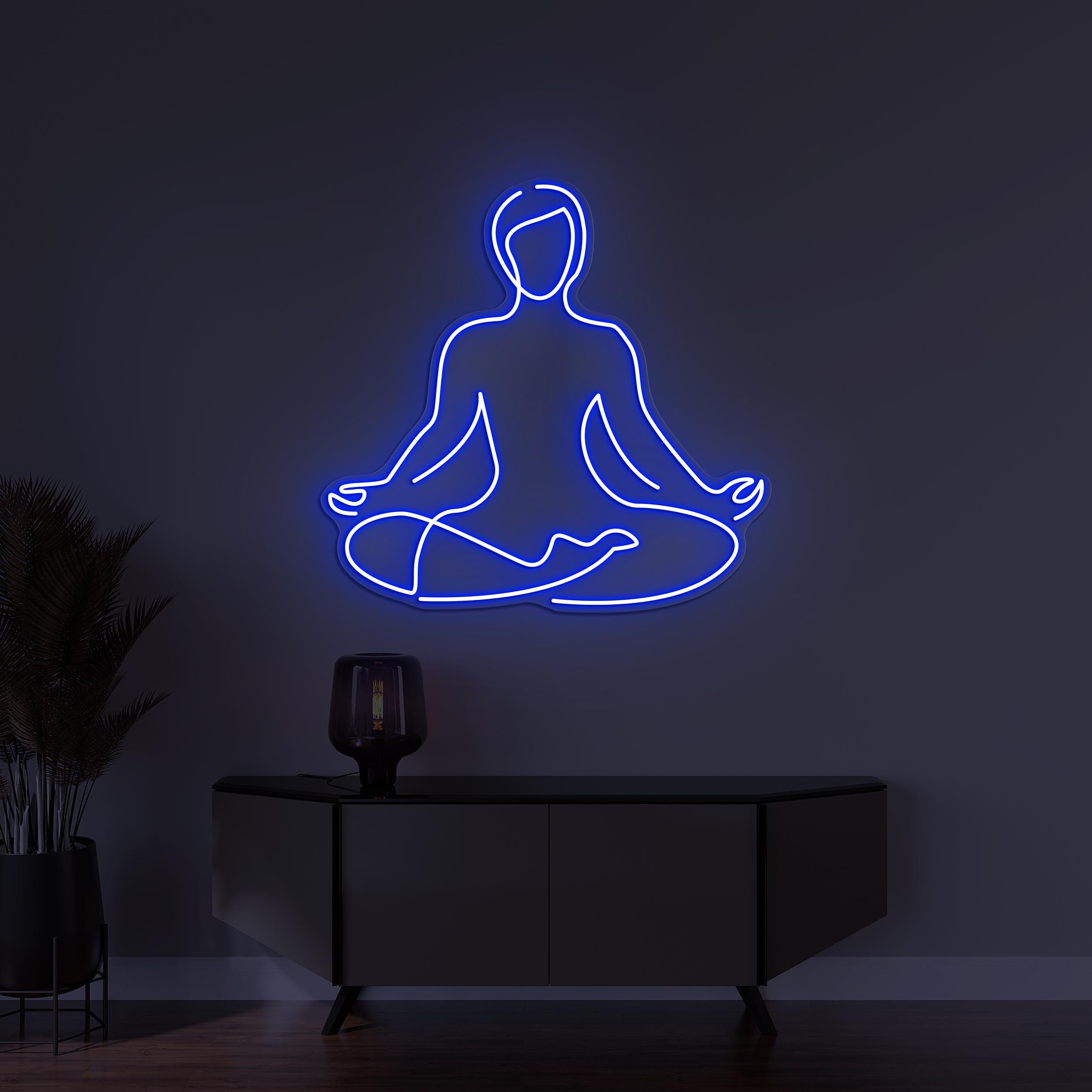 Yoga Pose Neon Sign, Girl Yoga LED Light, Yoga Club Wall Decor, Yoga Neon Wall Art, Fitness Room Neon Light, Gym Neon Sign, Women Yoga Sign