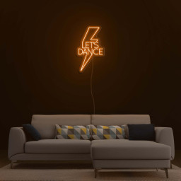 Let's Dance Neon Sign LED Light Lightning Bolt for Bedroom Bar Birthday Party Decor, Girl Gifts, Dance Studio, Room Decor, Bar Pub Wall Art