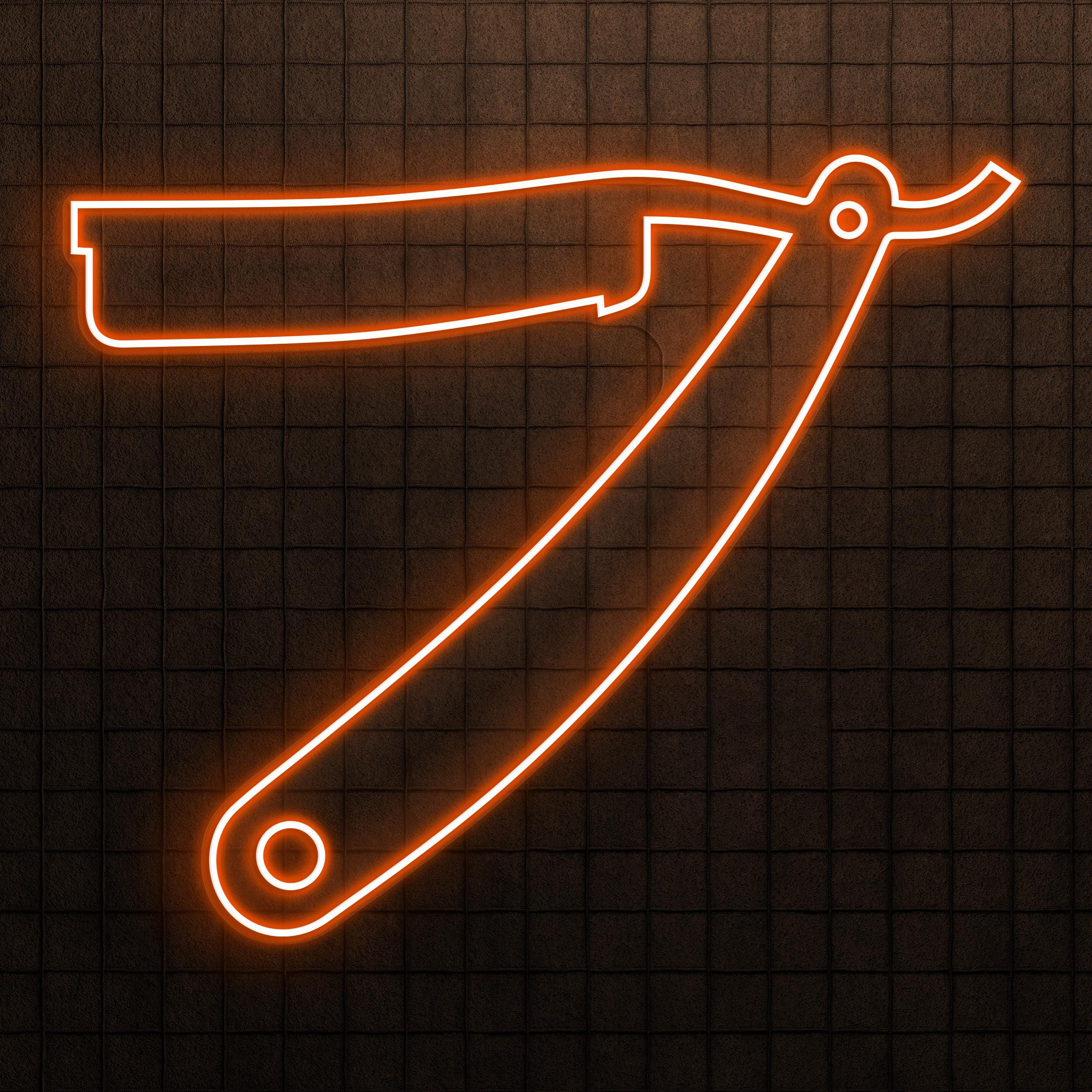 Razor Neon Sign, Straight Razor LED Light, Barber Razor Wall Decor, Barber Shop Neon Light, Classic Shave Neon Art, Razor Neon Sign, Gift