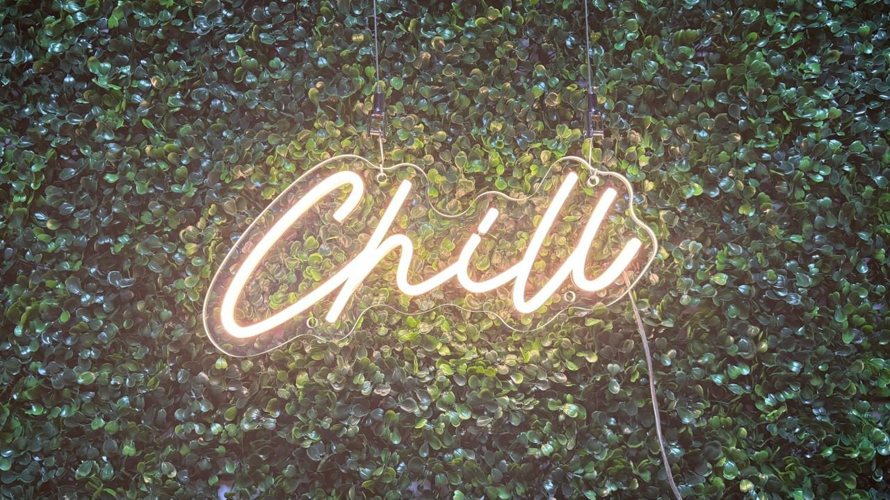 Chill Neon Sign, LED Chill Light for Bedroom & Bar Decor, Chill Wall Art, Gamer Room, Party Backdrop, Pub and Hotel Signage decor, Gift Idea