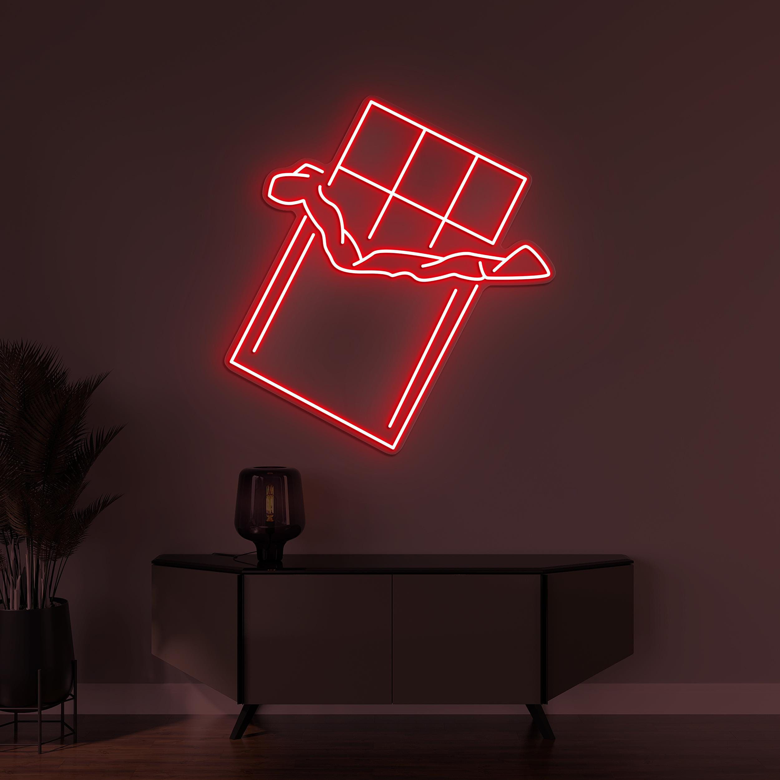 Chocolate Bar Neon Sign, Chocolate Bar LED Light, Chocolate Wall Decor, Anniversary Gift, Valentine Neon Light, Chocolate Shop Wall Art