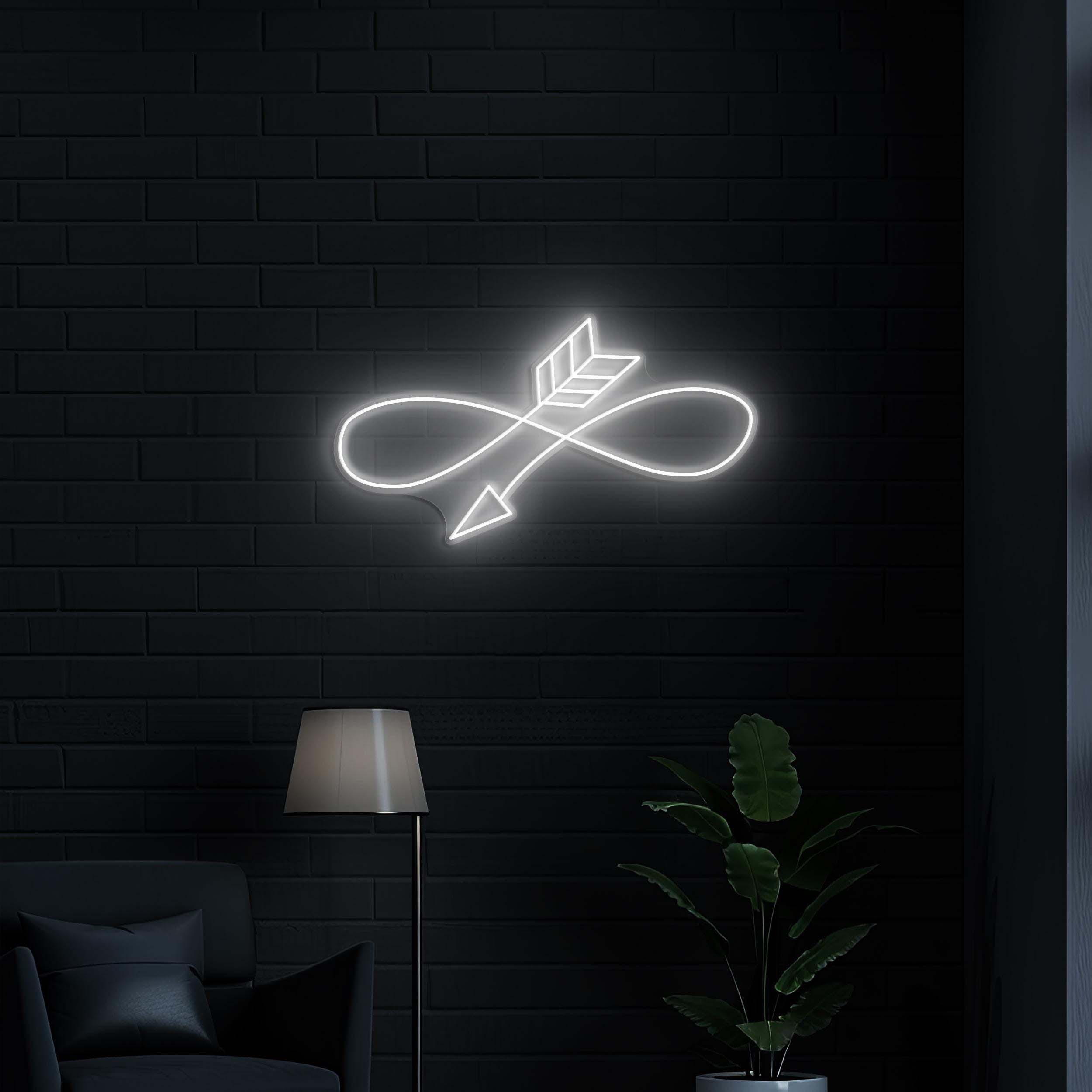 Arrow Neon Sign, Arrow LED Wall Light, Arrow Neon Art, Infinity Arrow LED Neon Art, Endless Love Sign, Home Wall Decor, Game Room Wall Art,