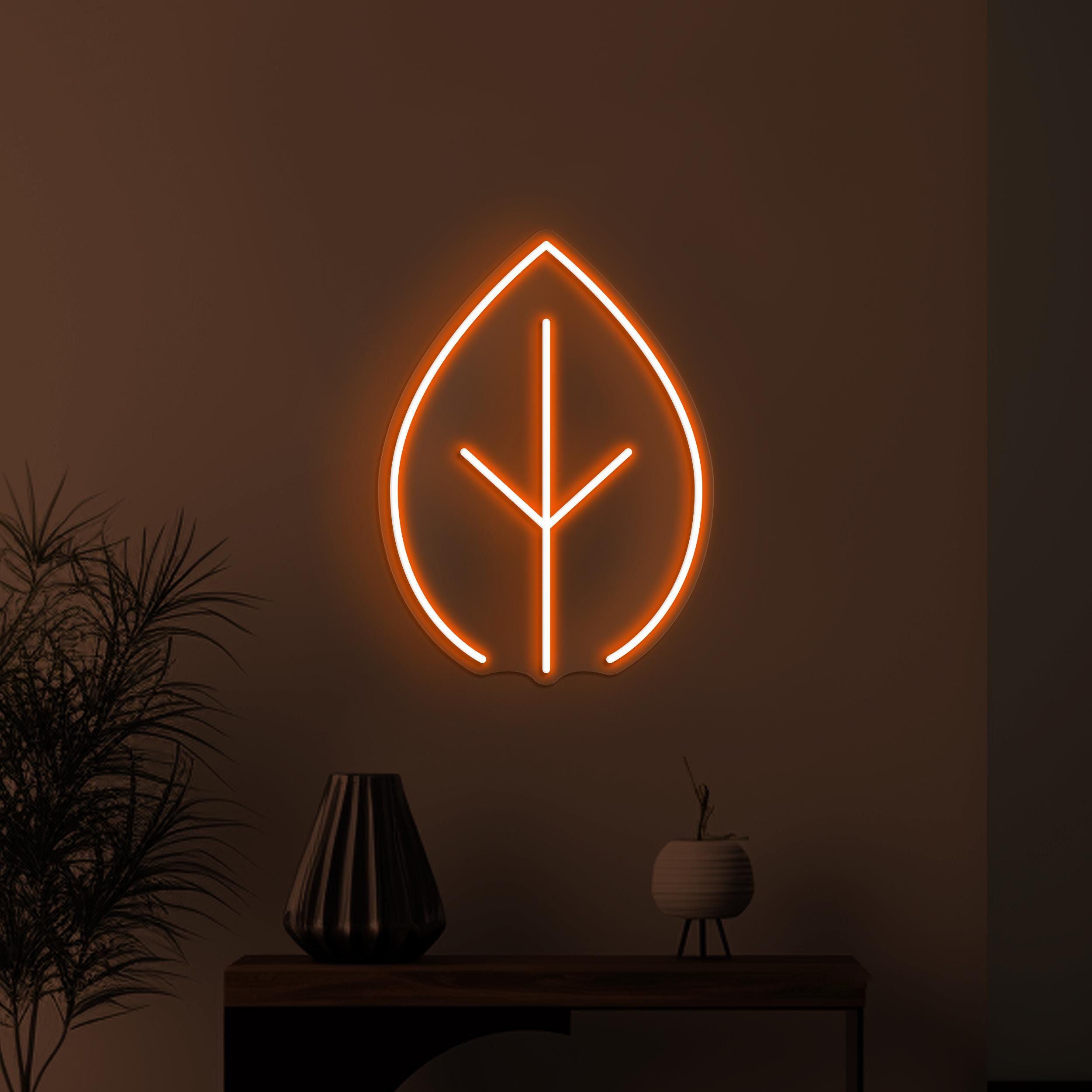 Leaf Neon Sign, Leaf LED Light, Home Wall Art, Gallery Wall Decor, Cafe and Bar Neon Light, Plant Nursery Neon Art, Custom Leaf Neon Sign