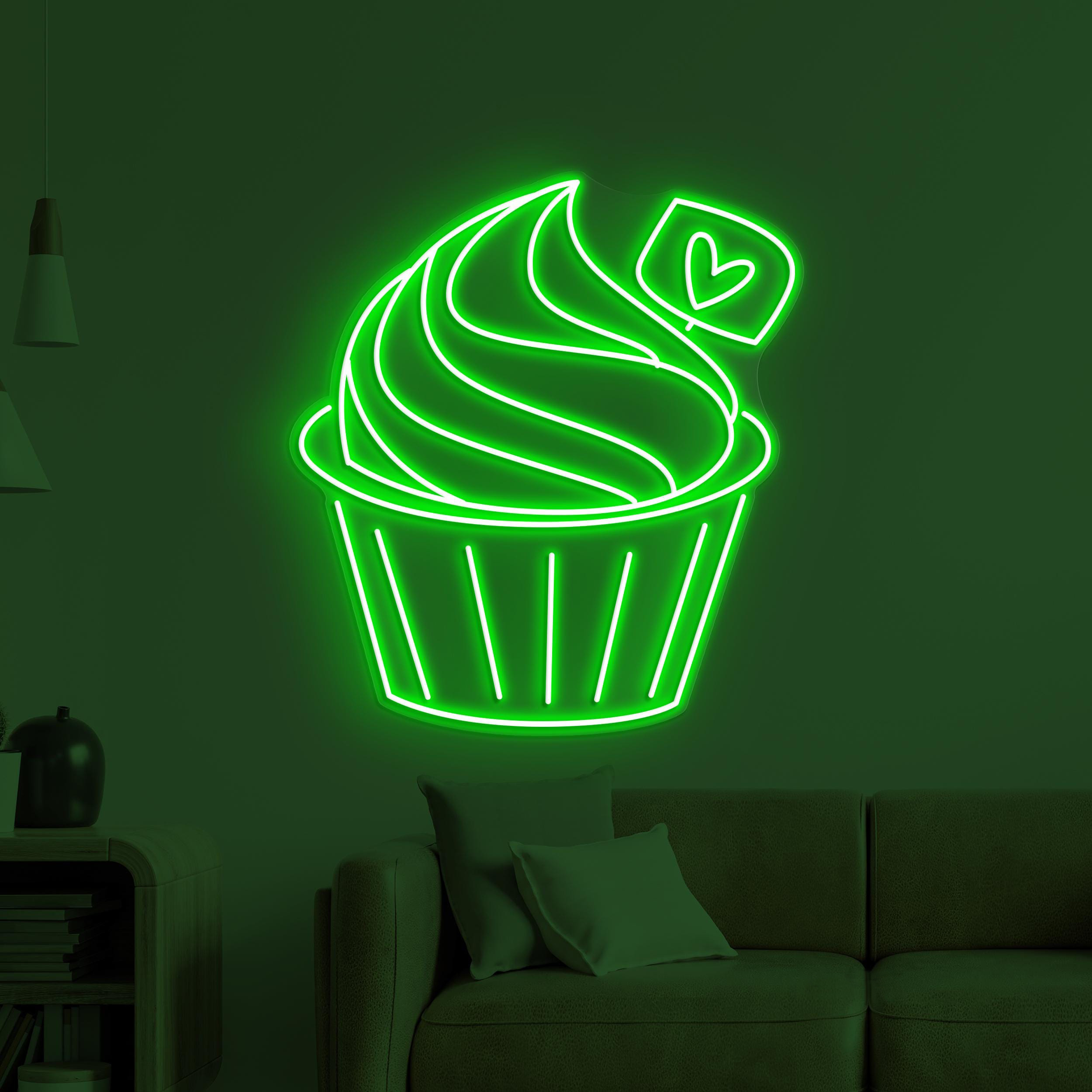 Cupcake Neon Sign, Cupcake LED Light, Cupcake Lover Wall Decor, Sweet Treat Wall Art, Custom Neon Sign, Kitchen Neon Decor, Cake Shop Art