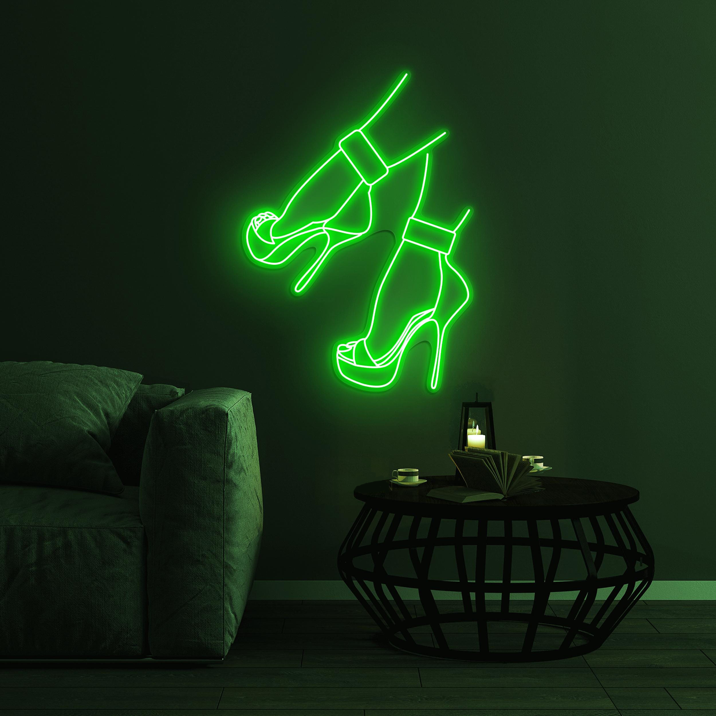 High Heels Neon Sign, Heels Shoes LED Light, High Heels LED Neon Art, Shoes Shop Decor, Business Logo Sign, Home Decor, Party Girl Shoes