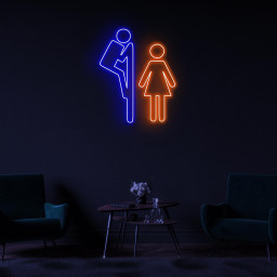 Man and Women Neon Sign, Man & Women LED Light, Toilet Wall Decor, Bathroom Wall Art, Toilet Logo LED Light, Restroom Neon Art, Led Sign