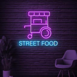 Street Food Neon Sign, In the Mood for Street Food Light, Street Food Restaurant Decoration, Custom Neon Sign, Fast Food Restaurant Wall Art