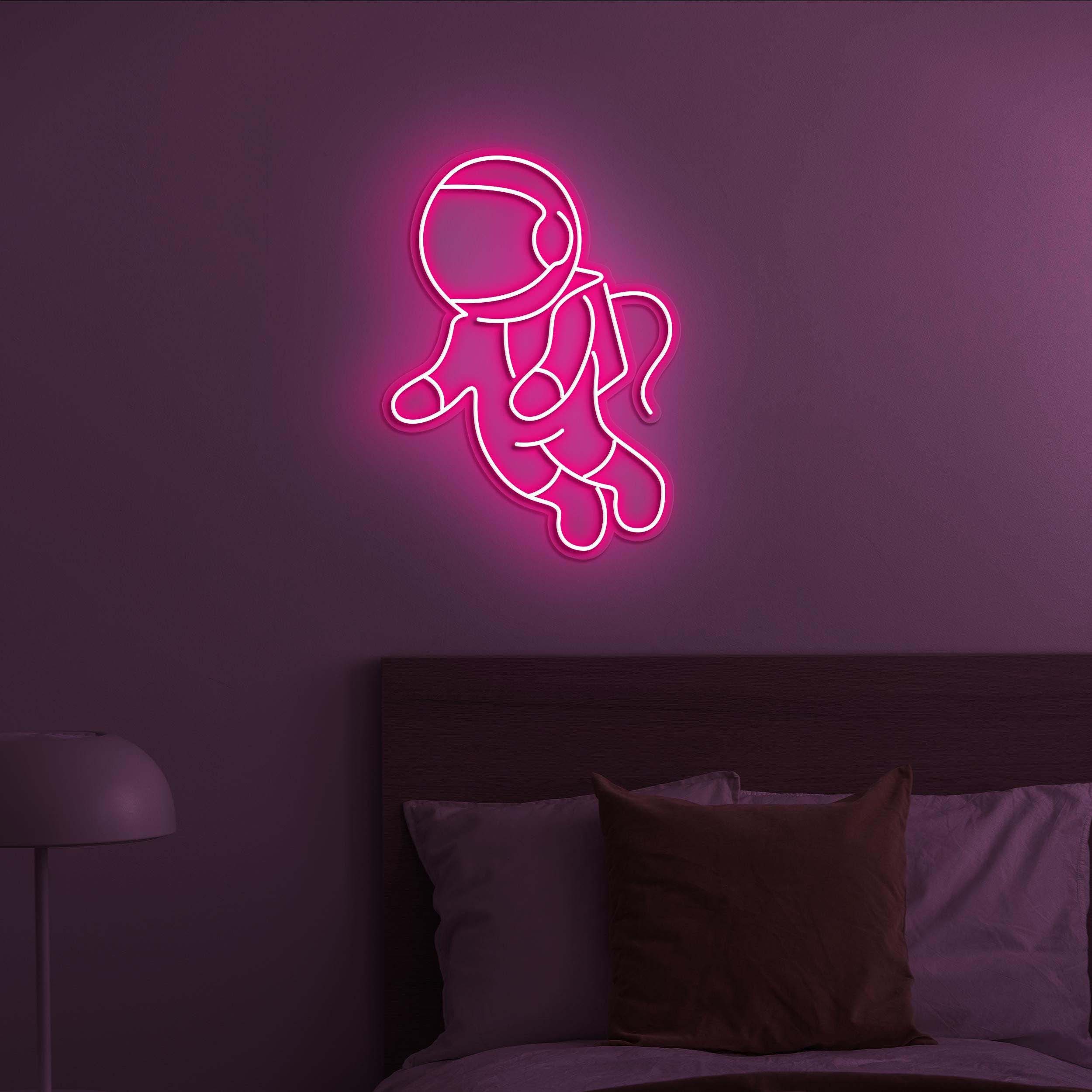 Astronaut Neon Sign, Astronaut Neon Light, Astronaut LED Neon Art, Decor for Home, Custom Astronaut Neon Sign, Gaming and Kids Room Decor