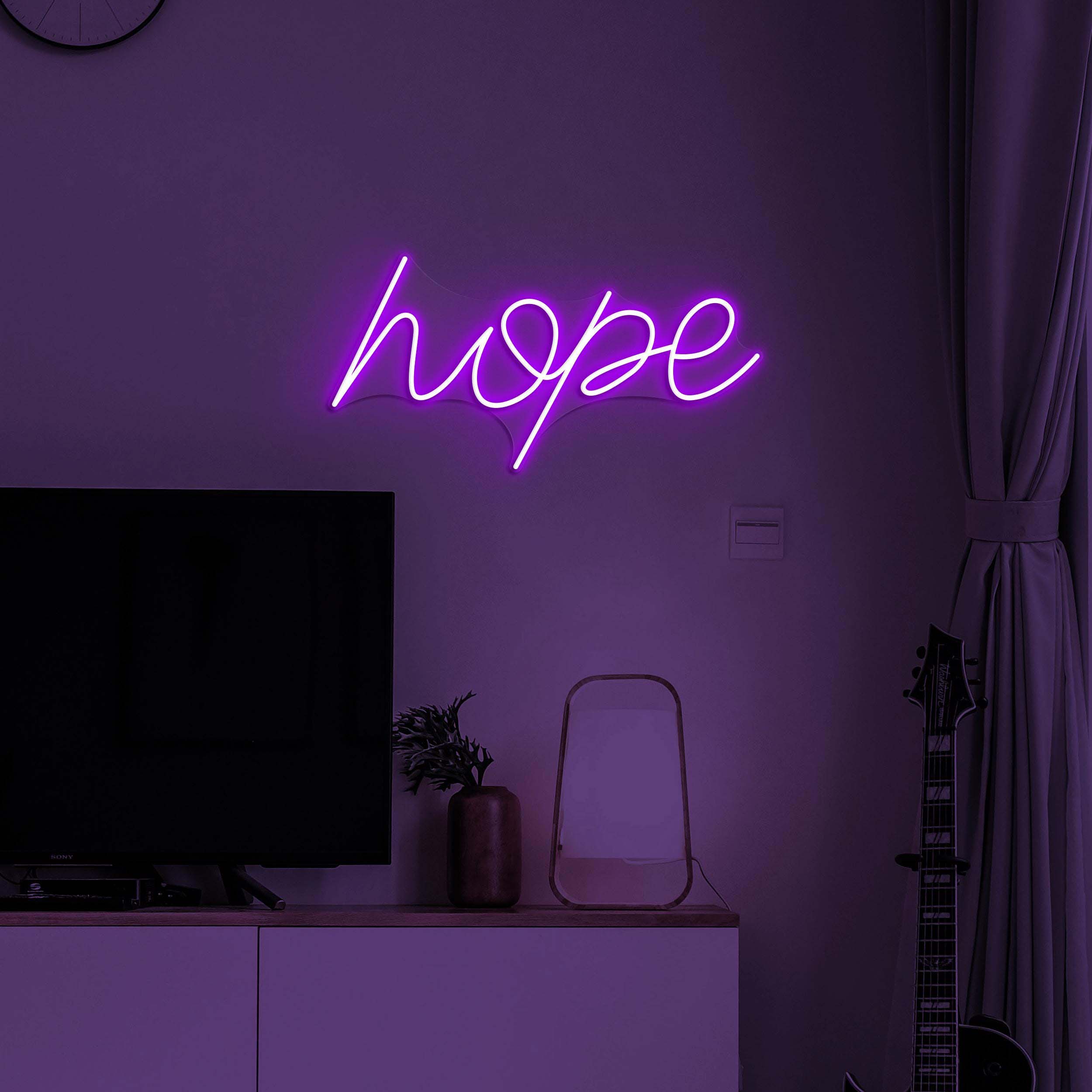 Hope Neon Sign, Hope LED Light, Positive Wall Decor, Positive Quote Neon Sign, Home Wall Decor, Motivational Neon Light, Bar and Cafe Decor