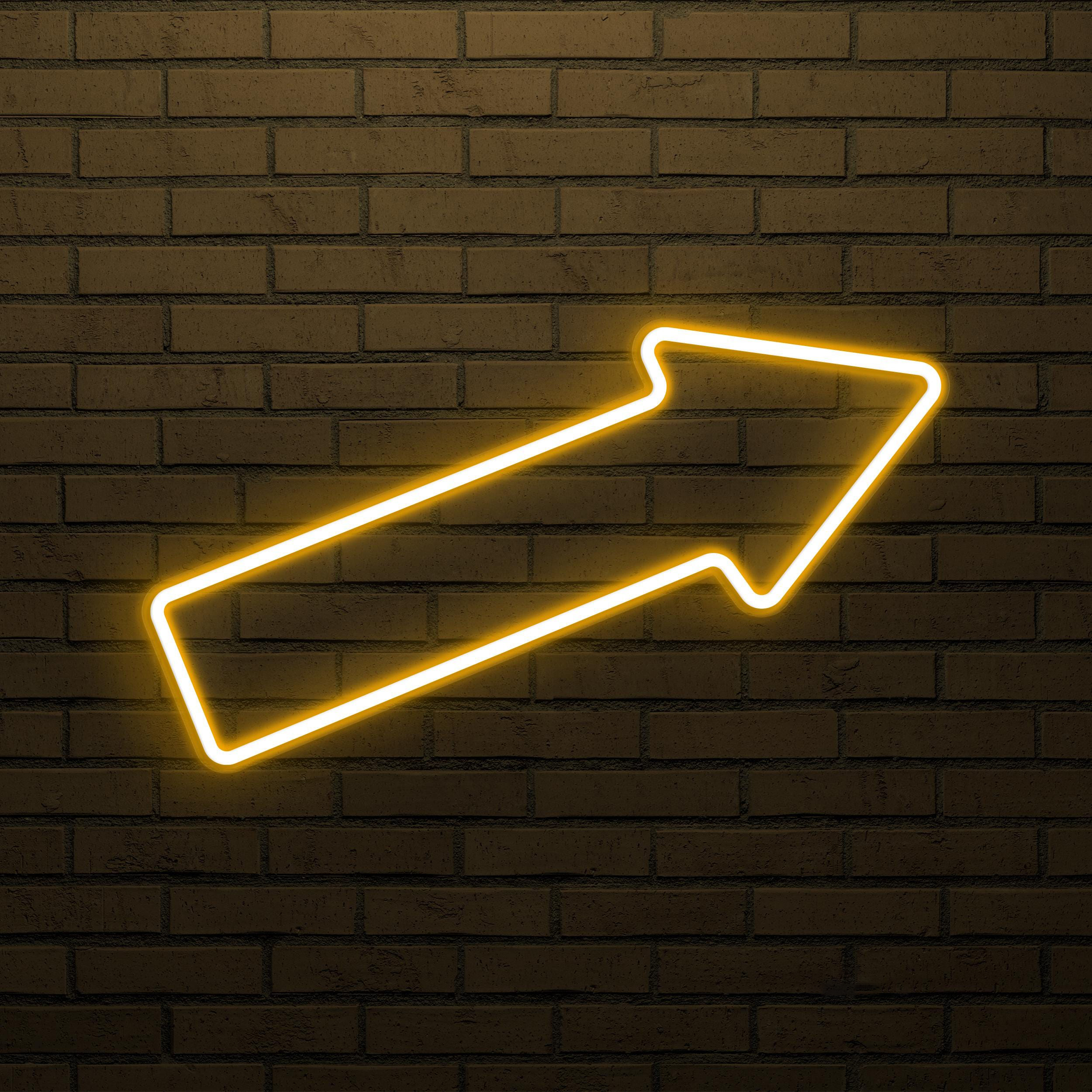 Arrow Neon Sign, Arrow LED Light, Directional Wall Decor, Airport Wall Art, Road Neon Light, Office Neon Decor, Up and Right Arrow Sign