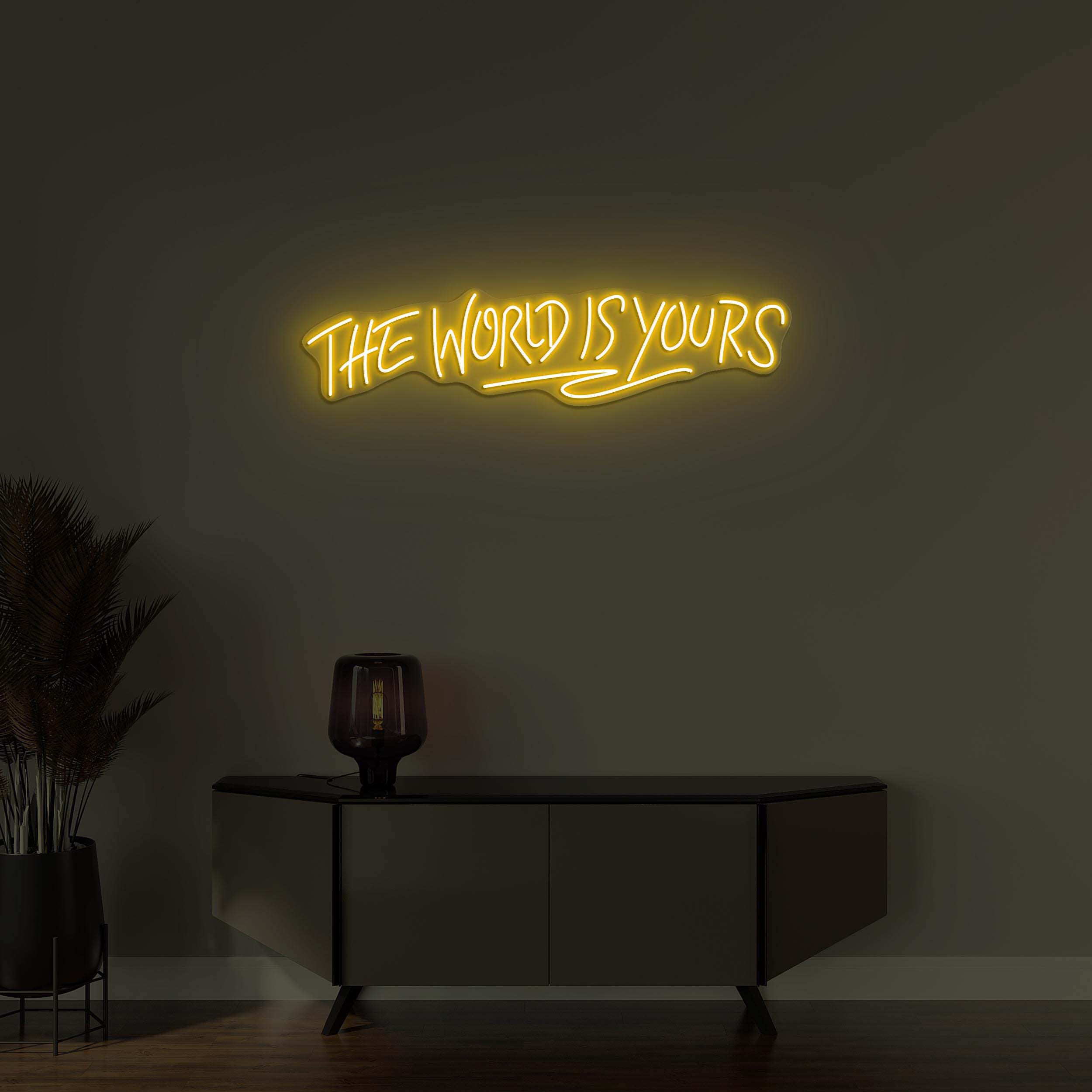 The World Is Yours Neon Sign, The World Is Yours LED Light, World Wall Decor, Custom Neon Sign, Dream Big Wall Art, Personalized Gifts