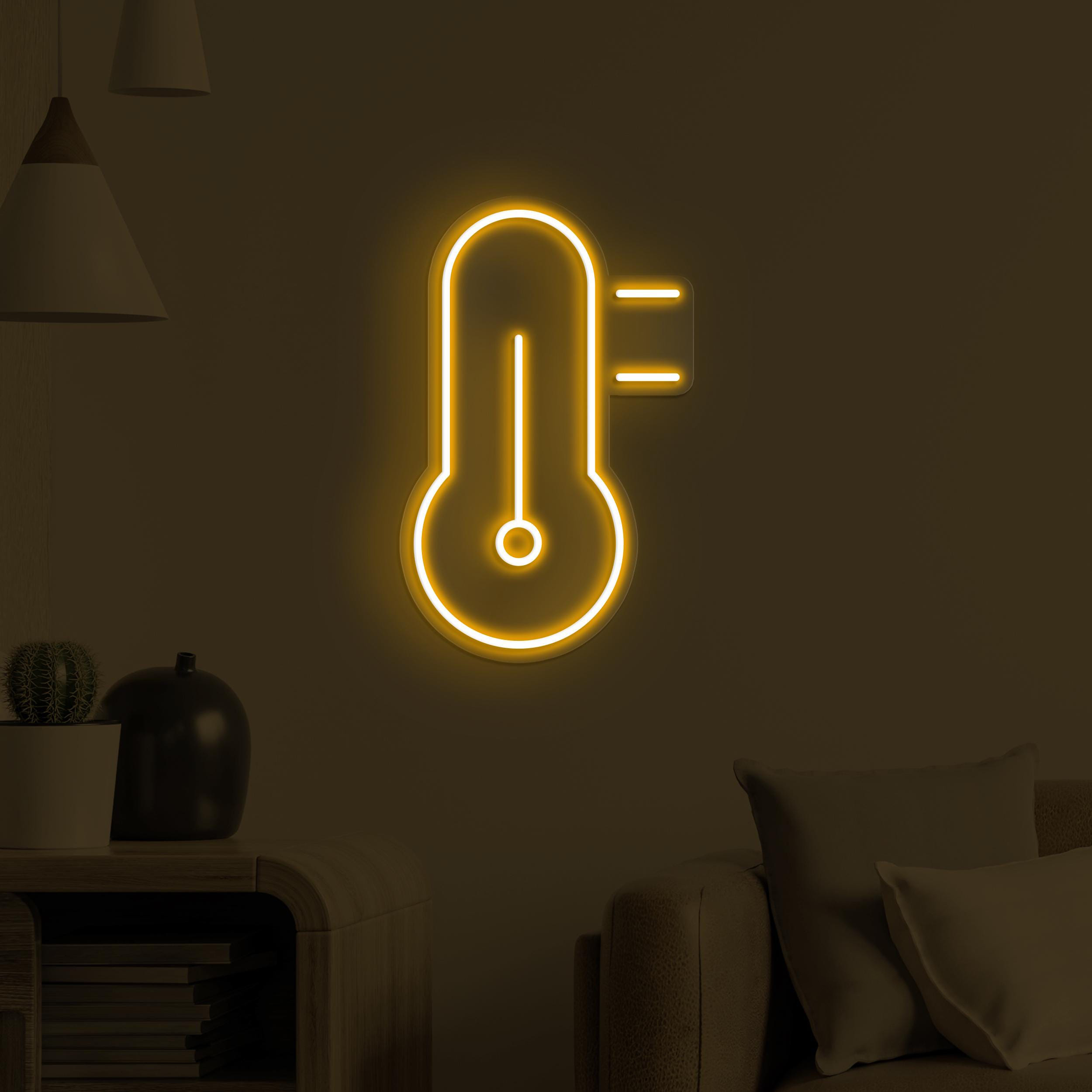 Thermometer Neon Sign, Thermometer LED Light, Hospital Wall Decor, Doctor Office Wall Art, Clinic Neon Light, Personalized Thermometer Sign