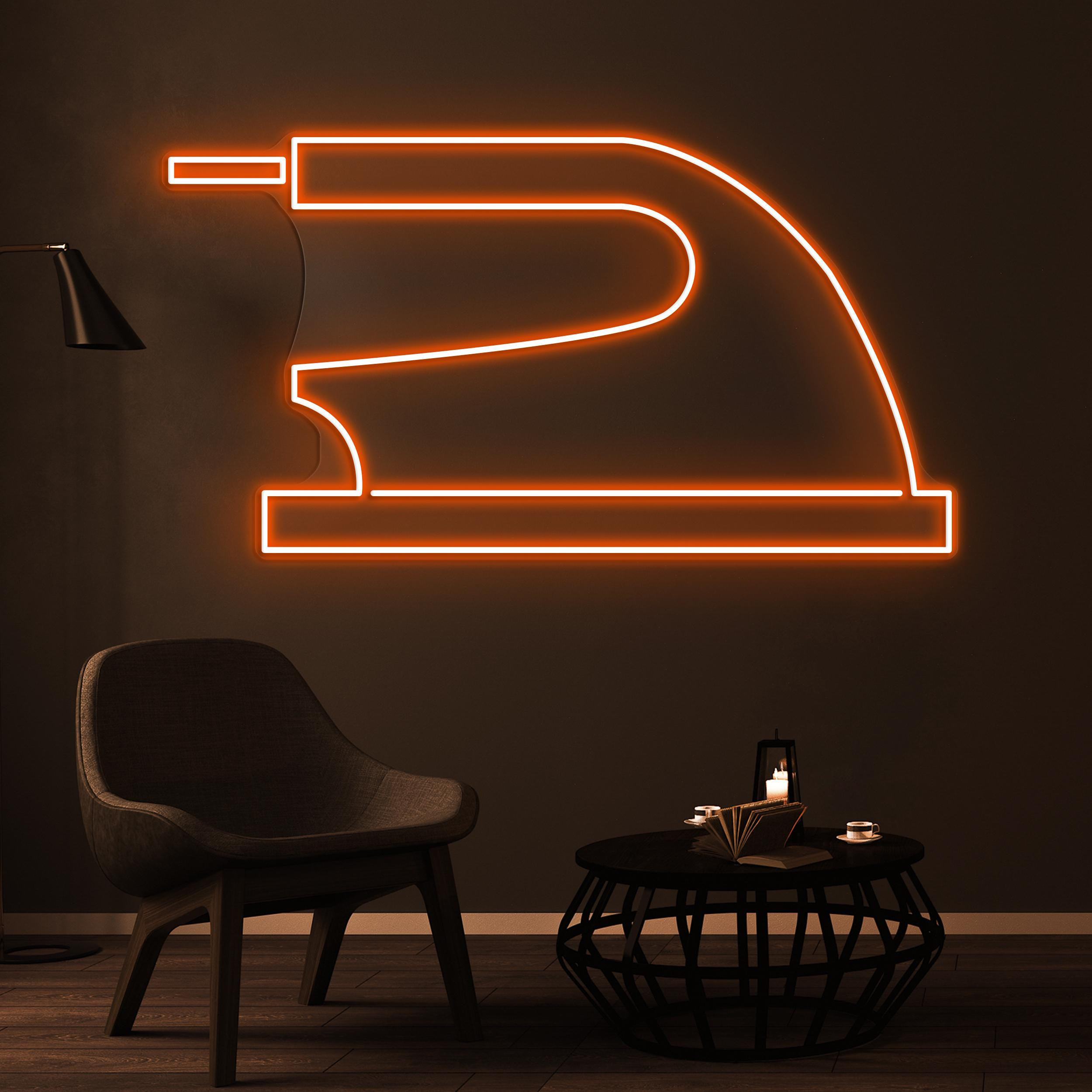 Iron Neon Sign, Iron LED Light, Electric Iron Wall Decor, Laundry Press Wall Art, Electronics Shop Neon Light, Dry Clean Shop Neon Decor