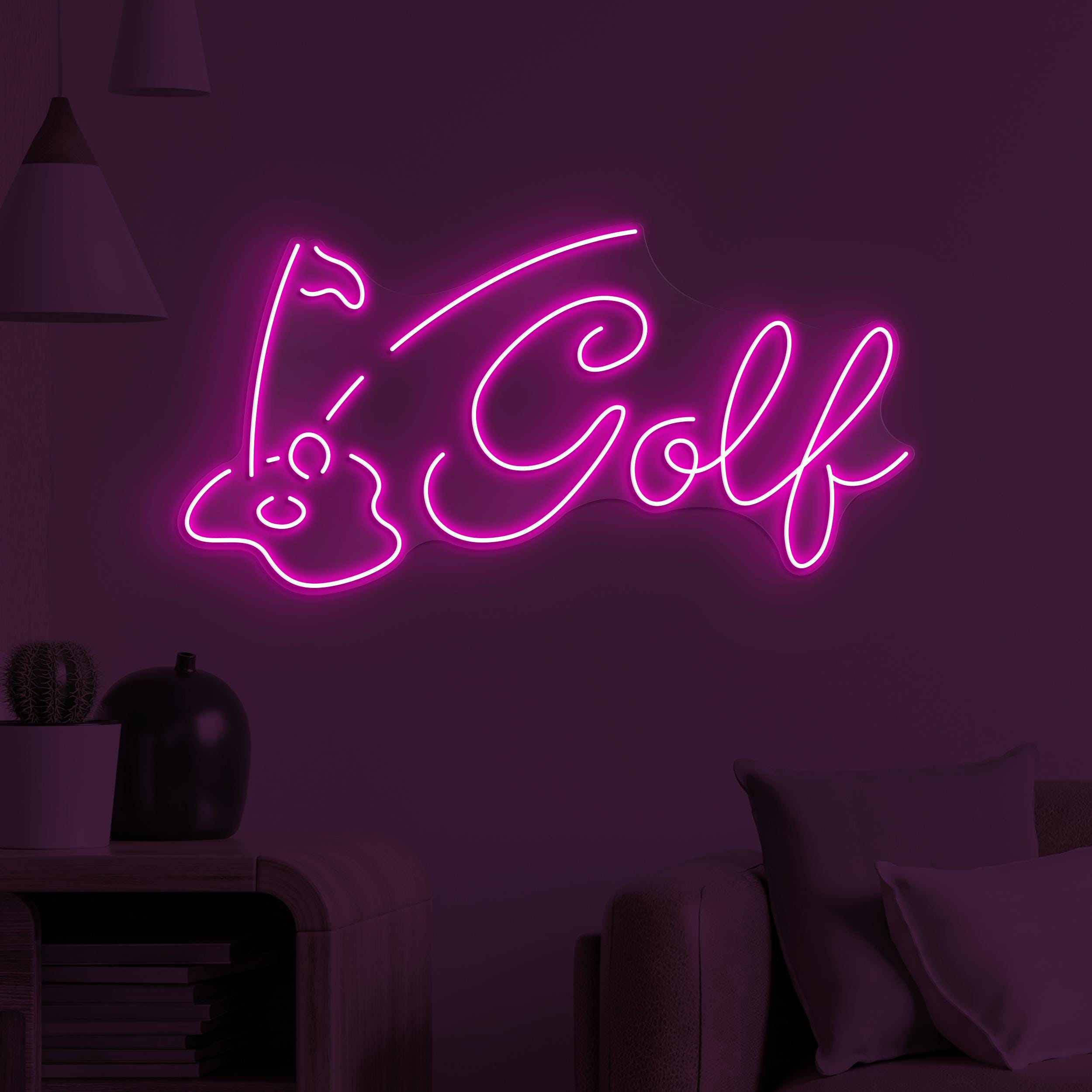 Golf Neon Sign, Golf LED Light, Golf Course Wall Decor, Hole in One Wall Art, Game Room Neon Light, Golf Club Led Sign, Sports Shop Neon Art
