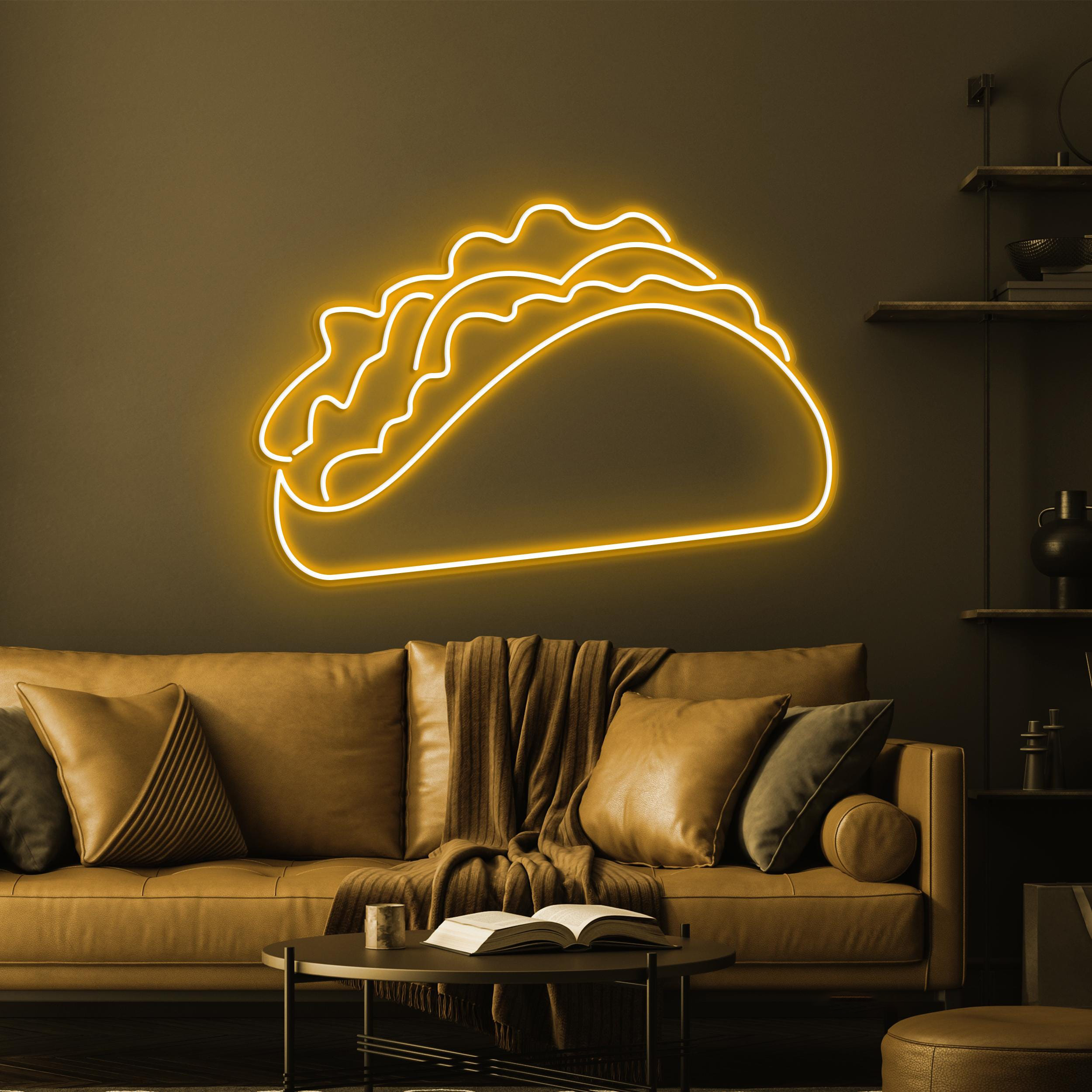 Taco Neon Sign, Mexican Food Neon Light, Taco Wall Art, Restaurant Neon Sign, Tacos LED Light, Street Food Neon Sign, Taco Neon Wall Art