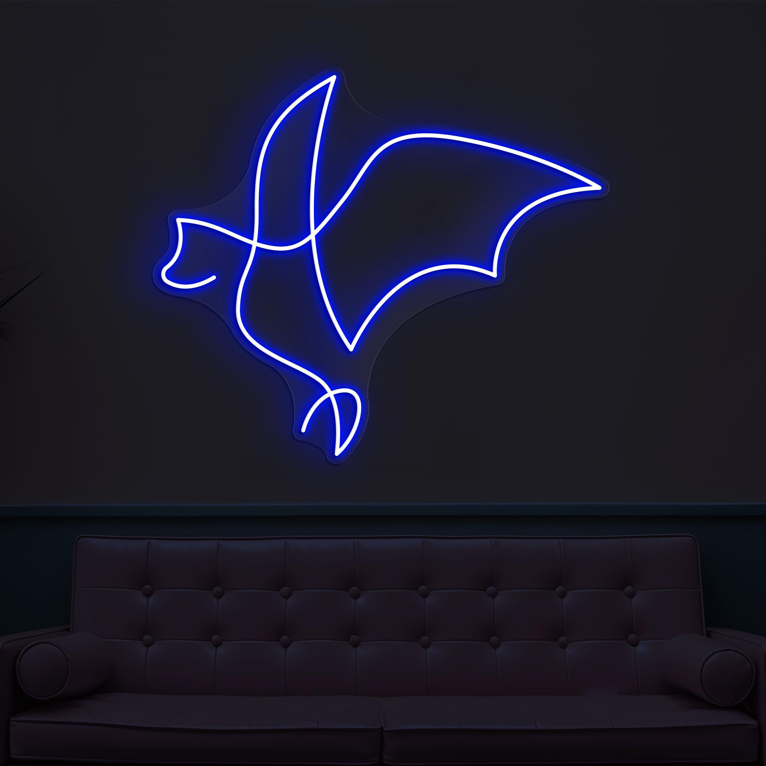 Bat Neon Sign, Bat LED Light, Flying Bat Wall Decor, Spooky Bat Wall Art, Animal Shop Neon Light, Game Room Neon Sign, Bat Lovers Gift Idea