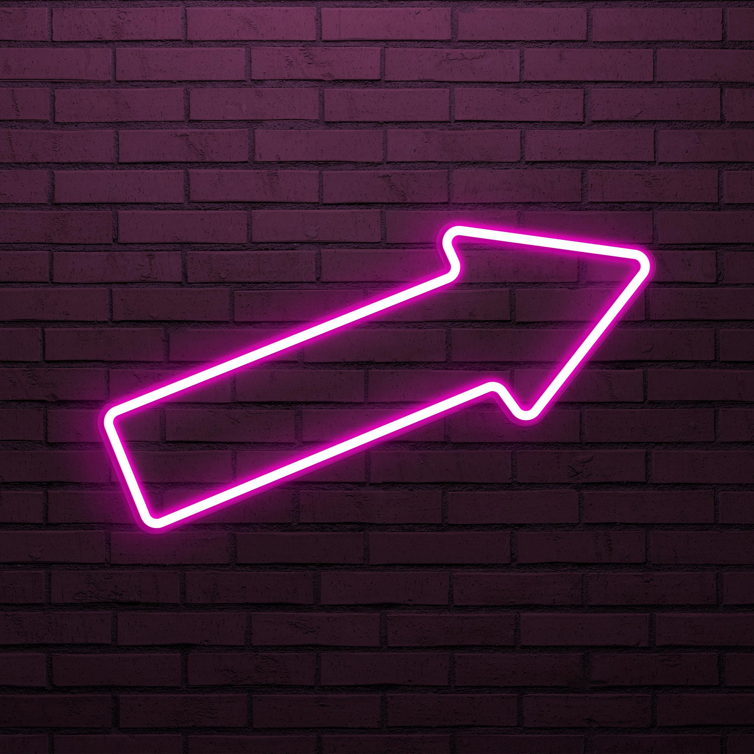 Arrow Neon Sign, Arrow LED Light, Directional Wall Decor, Airport Wall Art, Road Neon Light, Office Neon Decor, Up and Right Arrow Sign