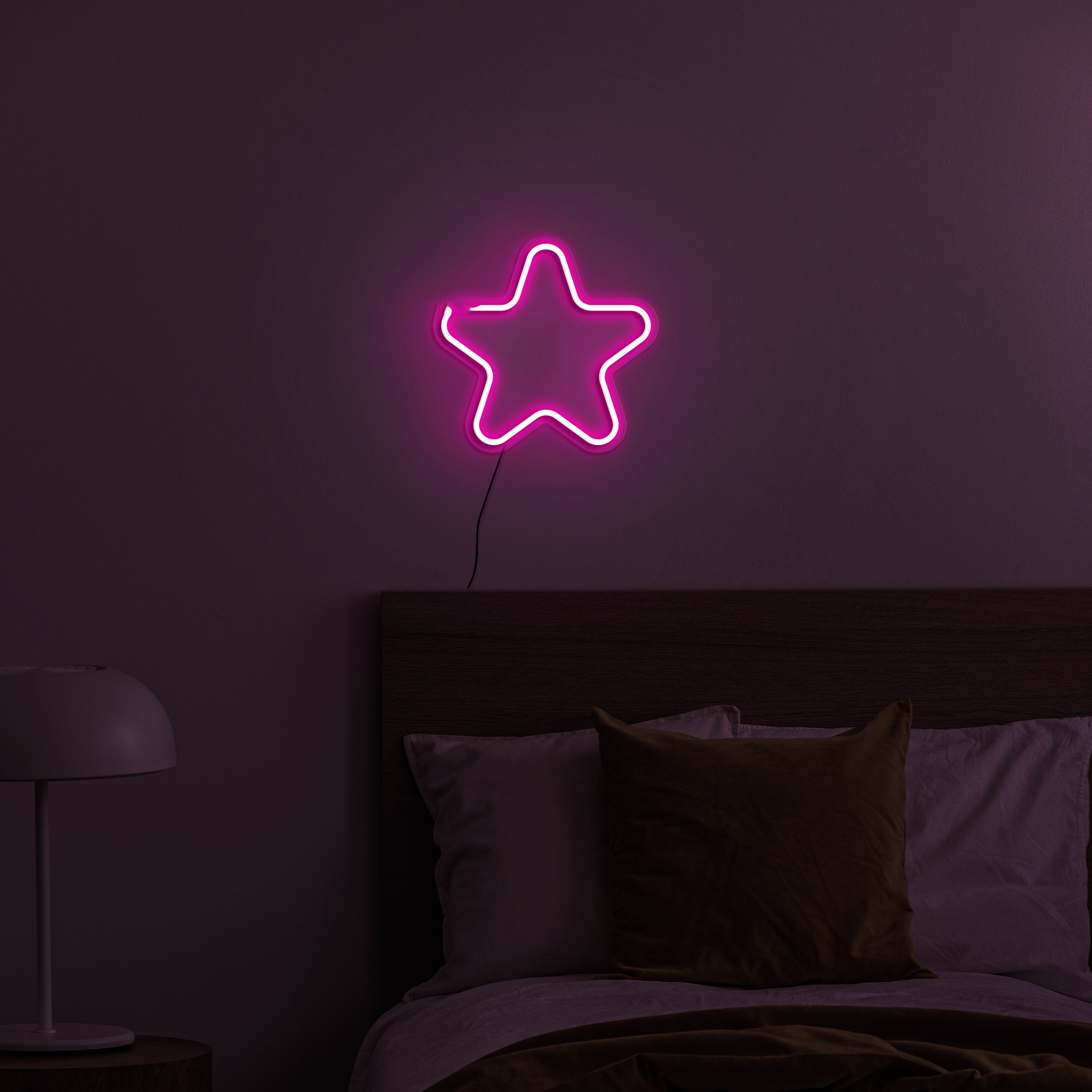 Star Neon Sign, LED Star Light, Christmas Star Neon Sign, USB Powered Wall Decor, Star Kid Room Decoration, LED Neon Art for Bedroom & Kids
