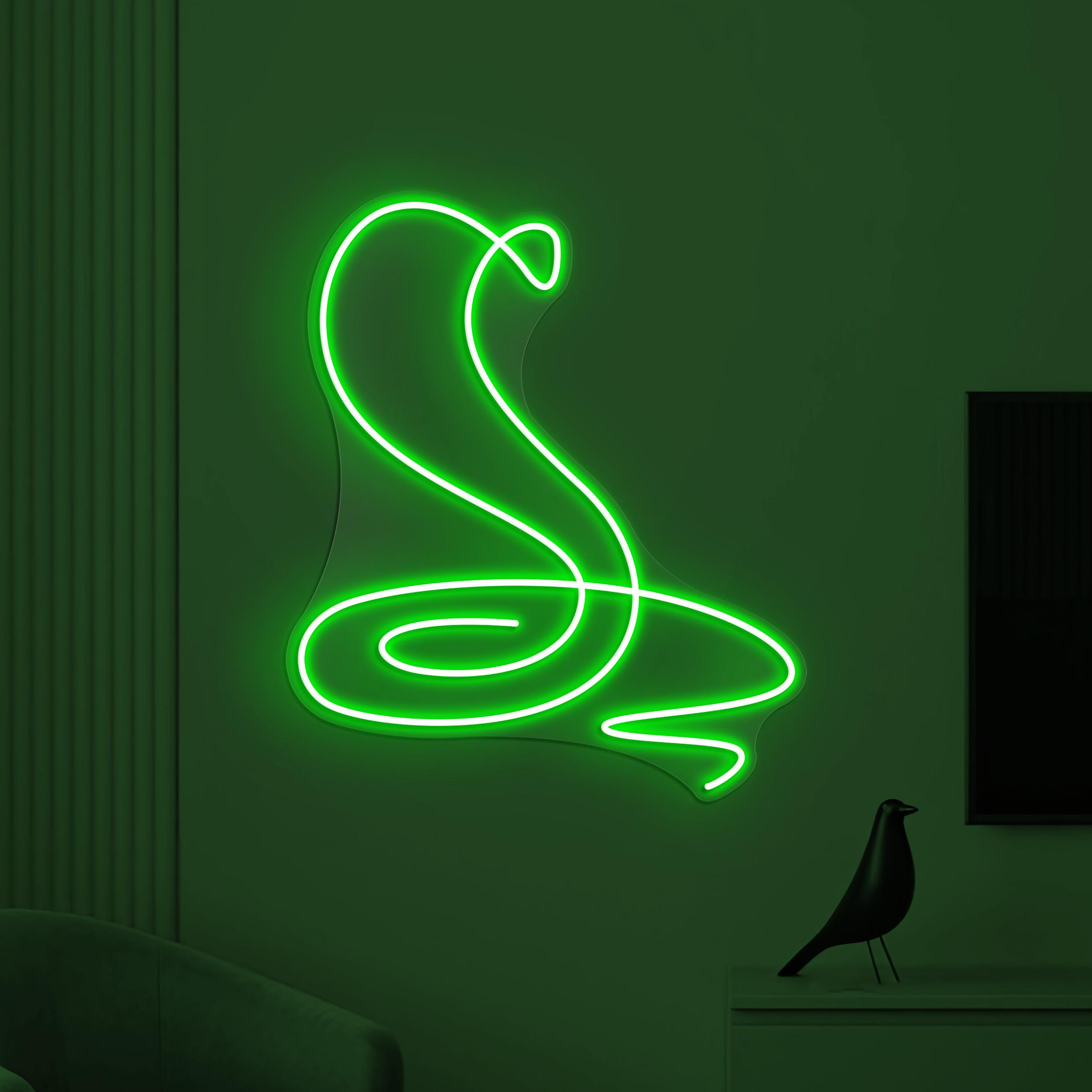 Snake Neon Sign, Snake LED Light, Cobra Snake LED Light, Animal Shop Wall Art, Home Wall Decor, Gift for Snake Lover, Reptile Neon Light