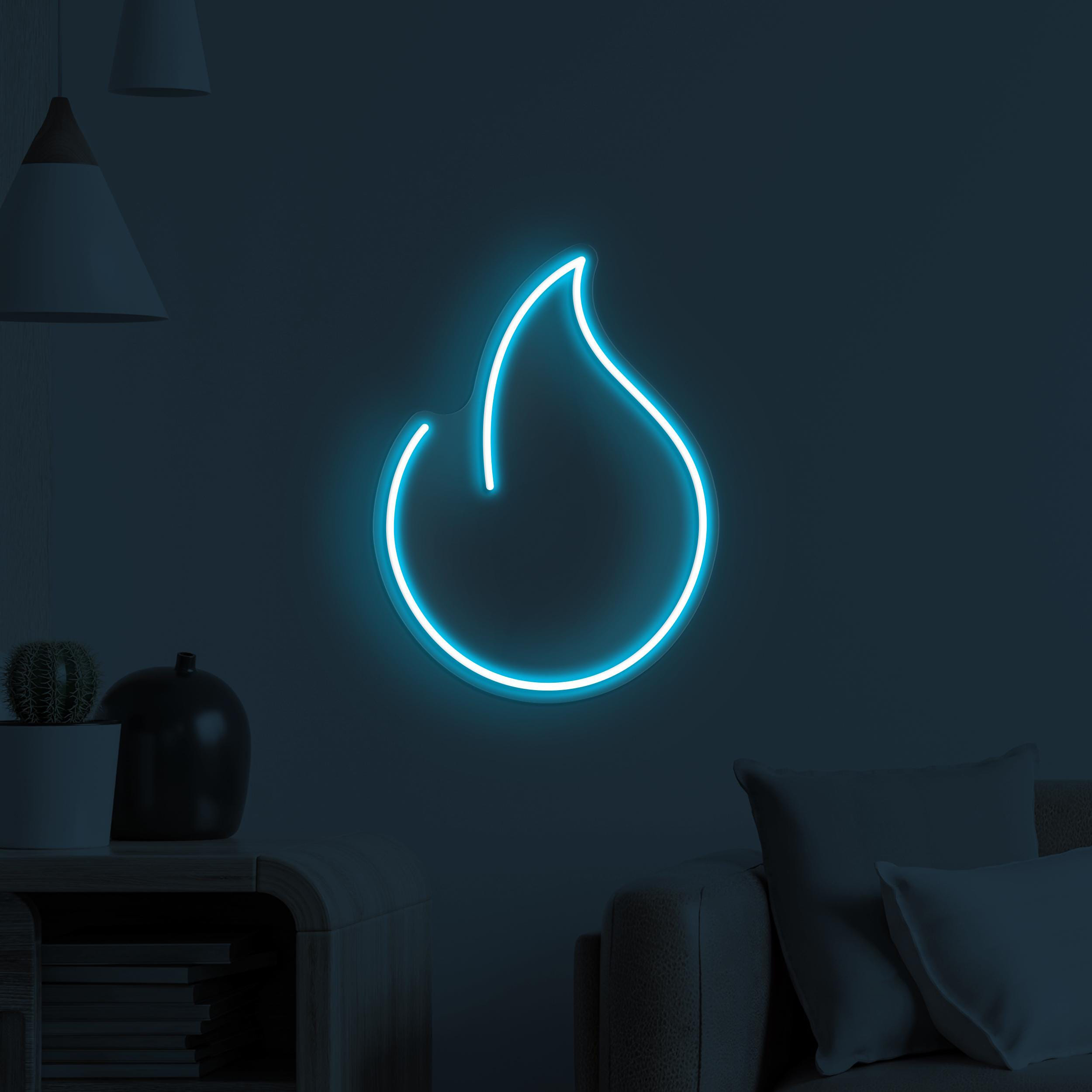 Fire Neon Sign, Fire LED Light, Flame Wall Decor, Simple Fire Neon Light, Cafe, Bar, & Restaurant Neon Decor, Home Wall Art, Fire Lover Gift