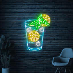 Mojito Neon Sign, Mojito LED Light, Cocktail Wall Decor, Bar Pub Wall Art, Mojito Cocktail Neon Light, Drink Corner Art, Cocktail Lover Gift