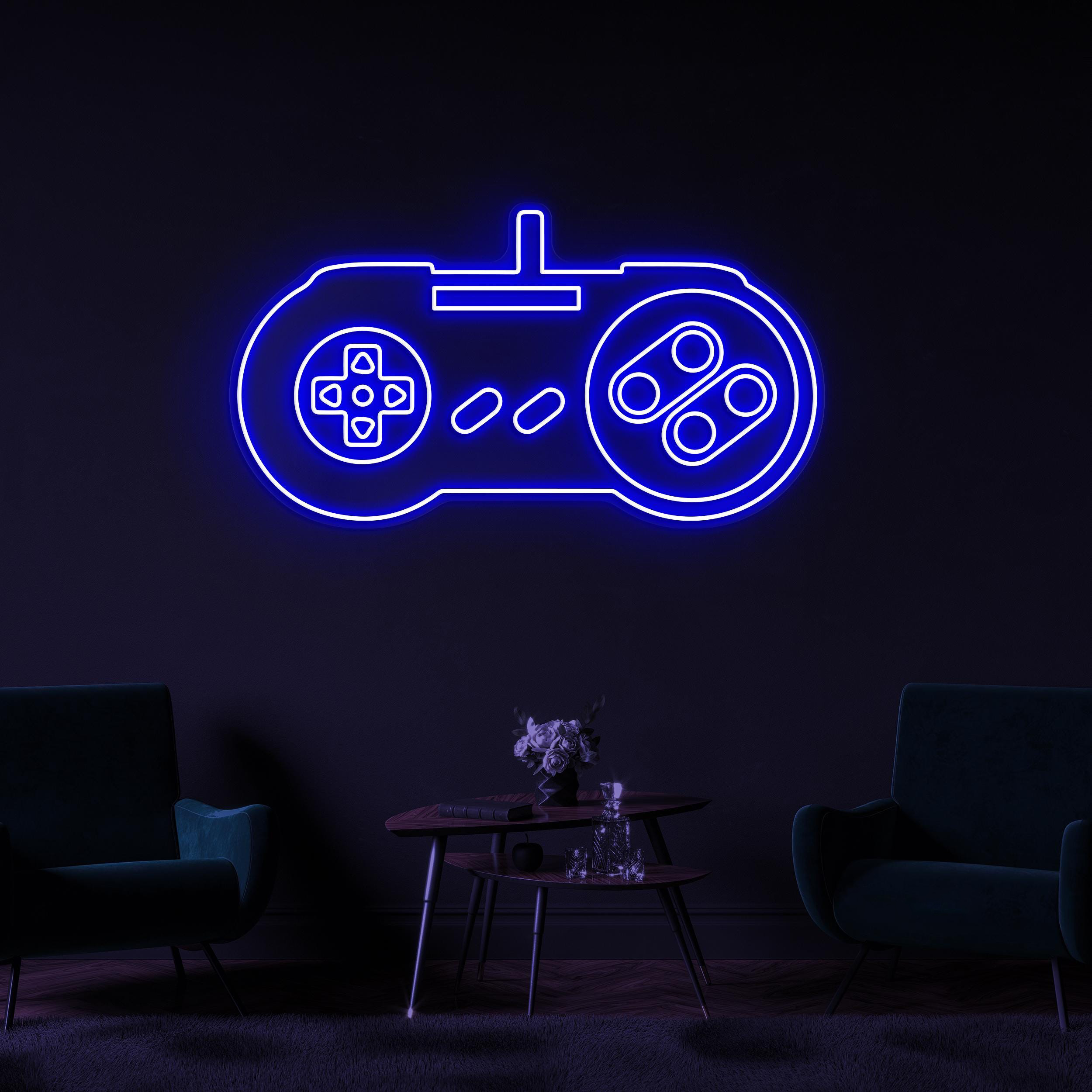 Game Controller Neon Sign, Game Controller LED Light, Gaming Zone Decor, Kids Room Wall Art, Video Game Joystick Sign, Gaming Room Neon Art