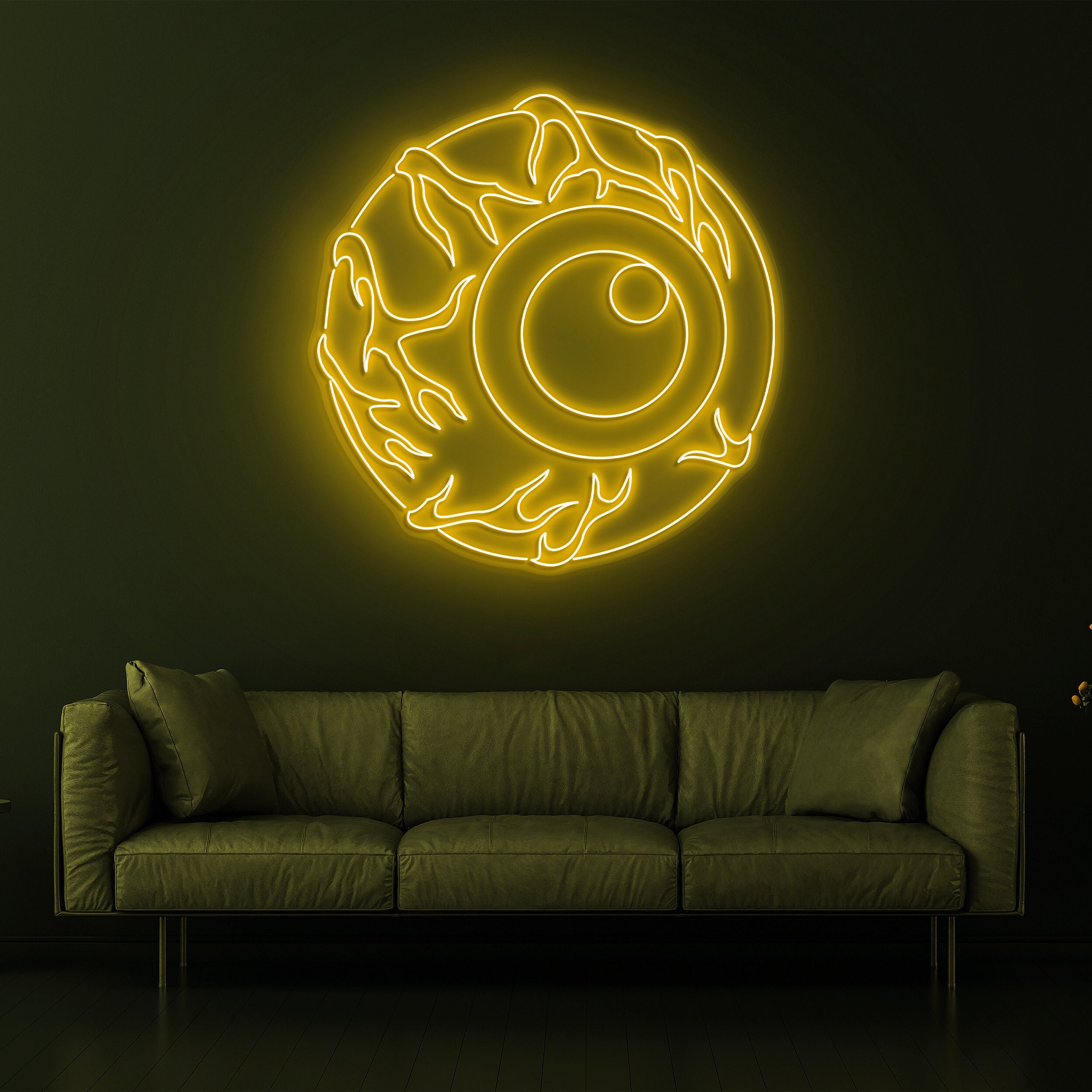 Eyeball Neon Sign, Eye LED Wall Art, Creepy Eye Night Light, Custom Eye Neon Sign, Horror Decor, Anime Room Art, Eye Wall Decor, Gift Idea