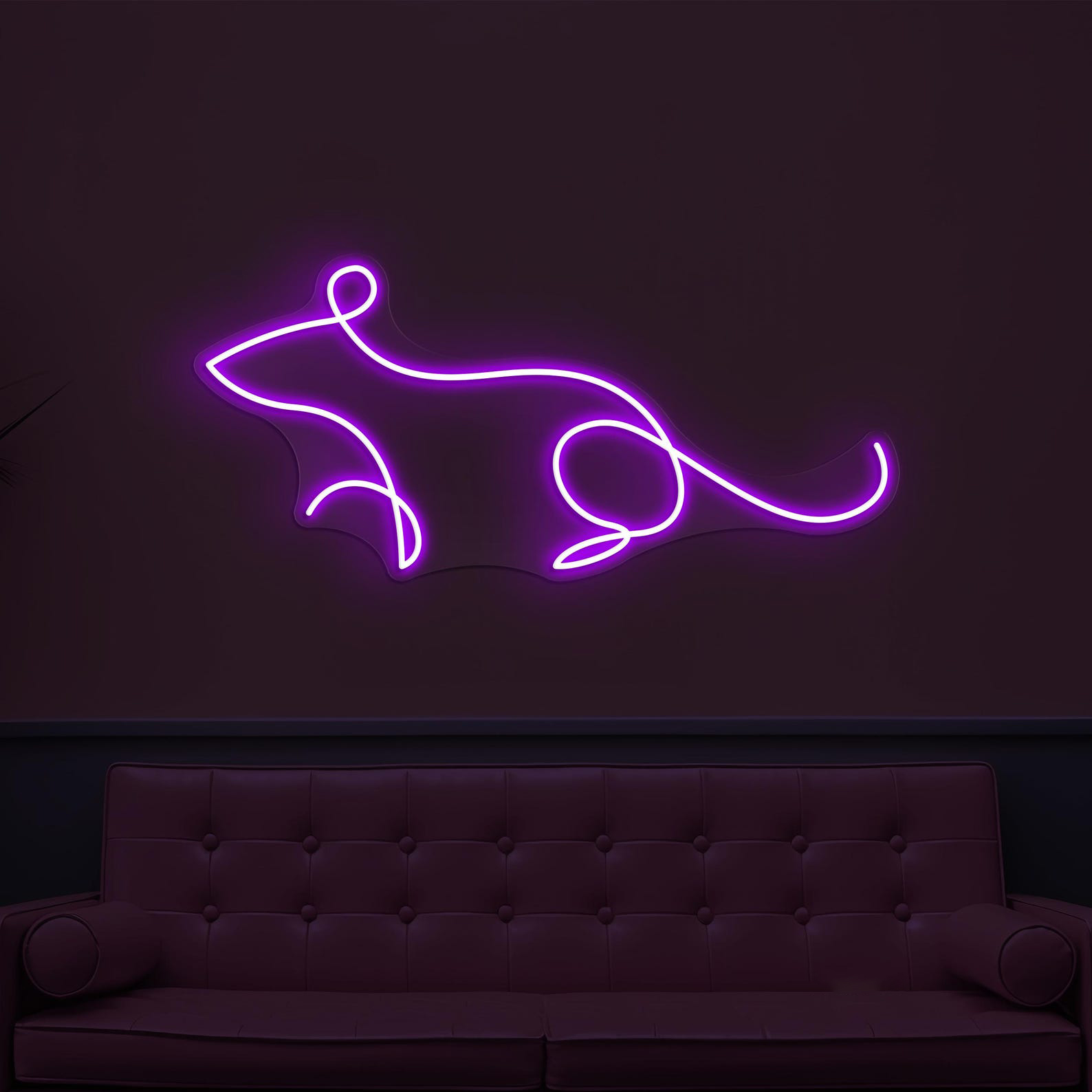 Mouse Neon Sign, Mouse LED Light, Kids Room Wall Decor, Wildlife Wall Art, Rat Neon Light, Led Neon Art, Animal Shop Light, Cute Rat Sign