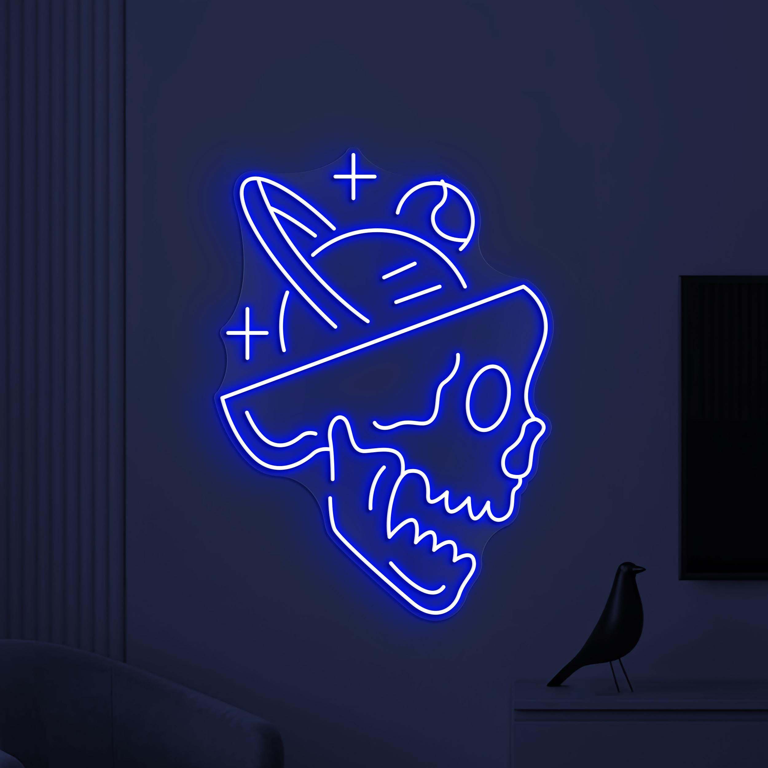 Skull Neon Sign, Skull With Space Planets Light, Cosmic Skull Wall Decor, Skull LED Neon, Horror House Neon Decor, Personalized Skull Sign