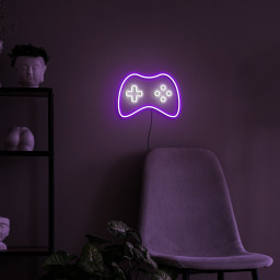 Gamepad Controller Neon Sign, Gamer Room Decor, LED Wall Light, Video/PC Gaming, Teen Boys' Gift, USB Powered Sign, Game Room Decoration