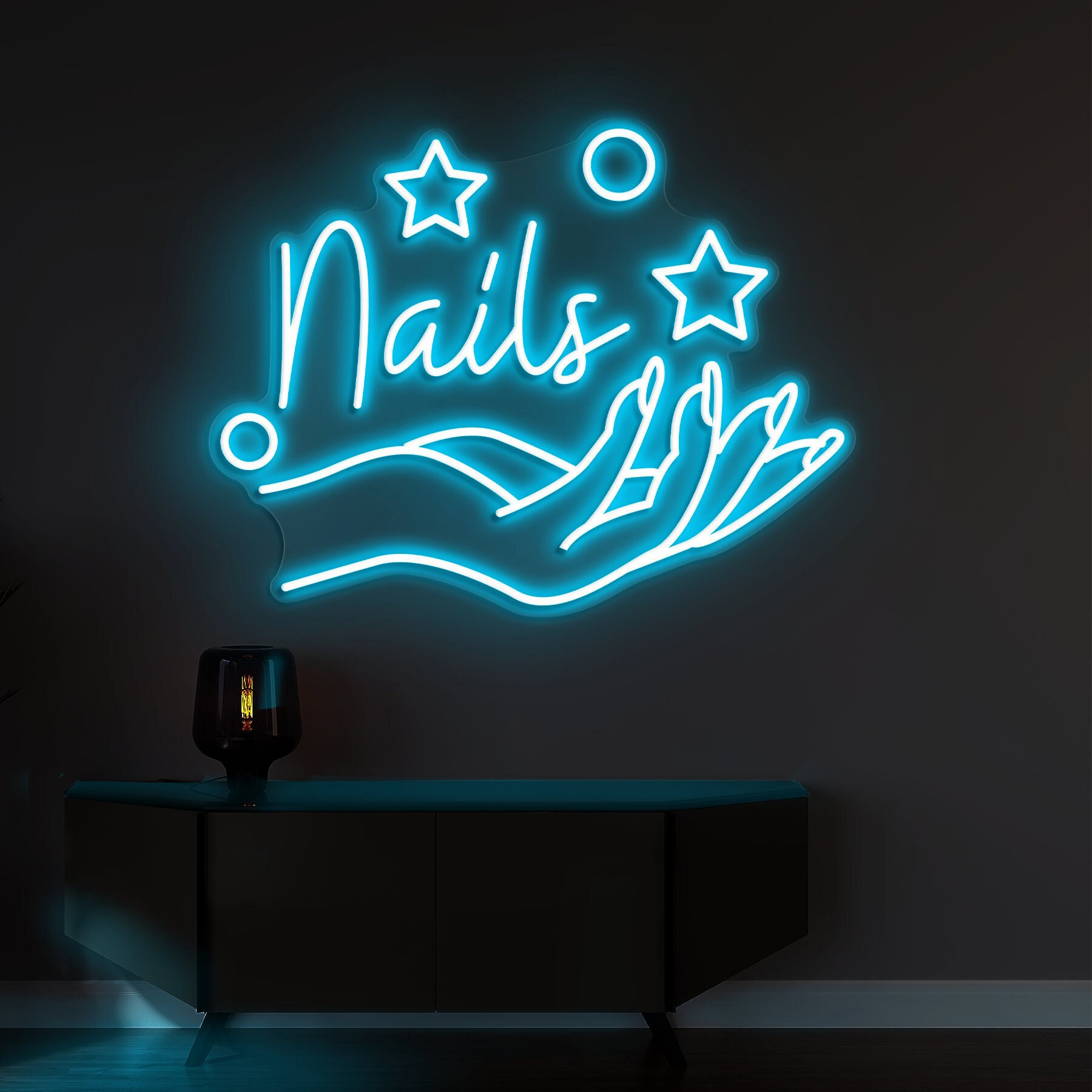 Nail Neon Sign, Nails Light Art, Nails Salon Neon Sign, Light for Wall Decor in Beauty Salon and Nail Studios, Manicure Shop Signage, Gift