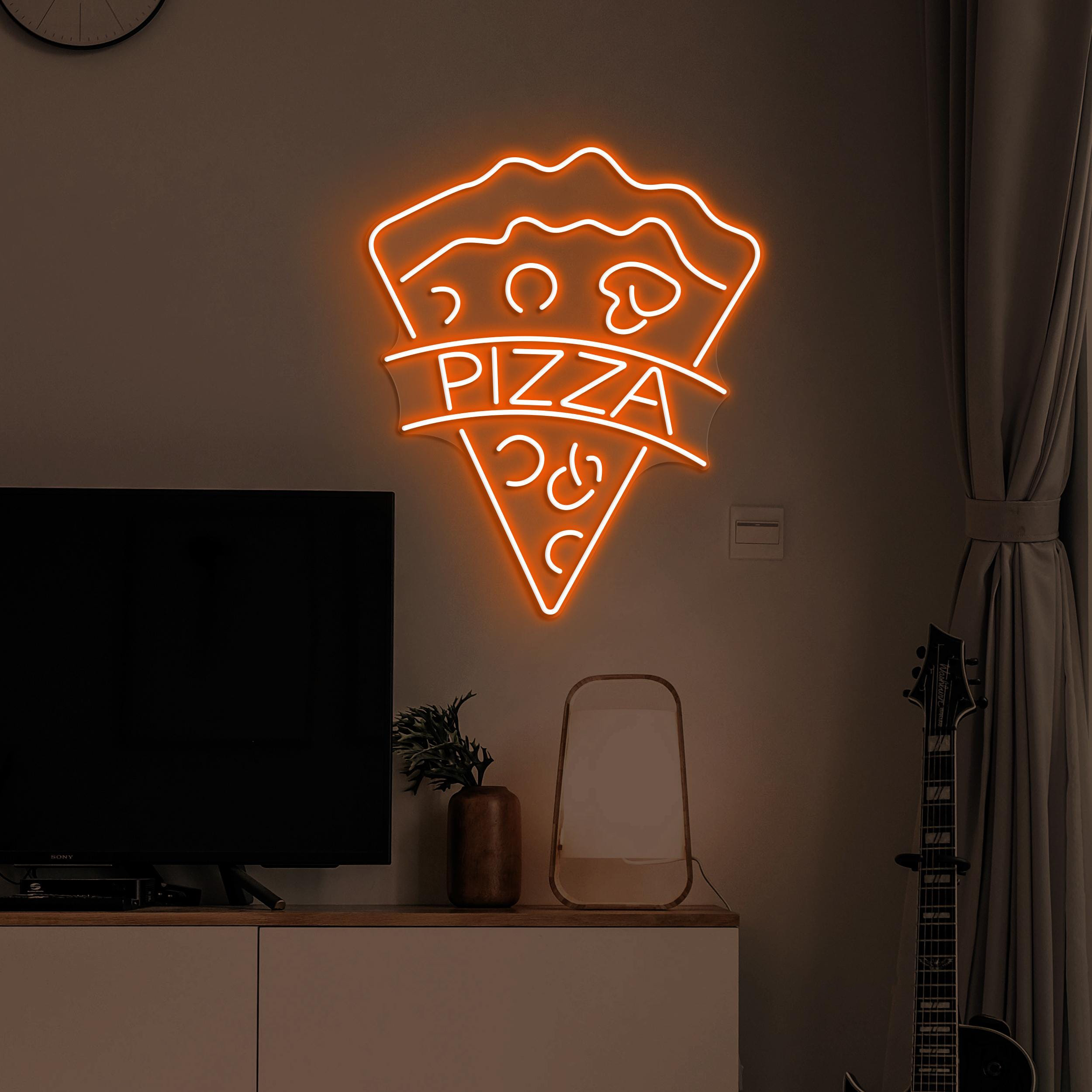 Pizza Neon Sign, Pizza LED Light, Pizza Logo Wall Decor, Pizza Cafe Neon Light, Kitchen Neon Art, Foodie Neon Sign, Pizza Lover Wall Decor