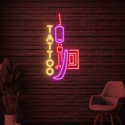 Tattoo Neon Sign, Tattoo LED Light, Tattoo Machine Wall Decor, Tattoo Artist Room Wall Art, Custom Tattoo Sign, Tattoo Studio Wall Light