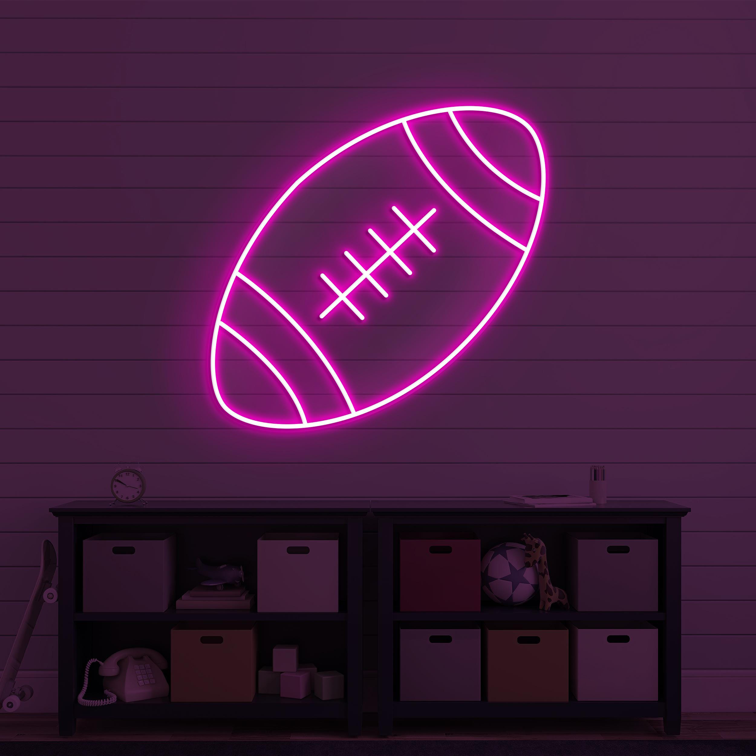 Football Neon Sign, Football LED Light, American Football Wall Decor, Football Club Wall Art, Sports Shop Neon Light, Game Room Led Decor
