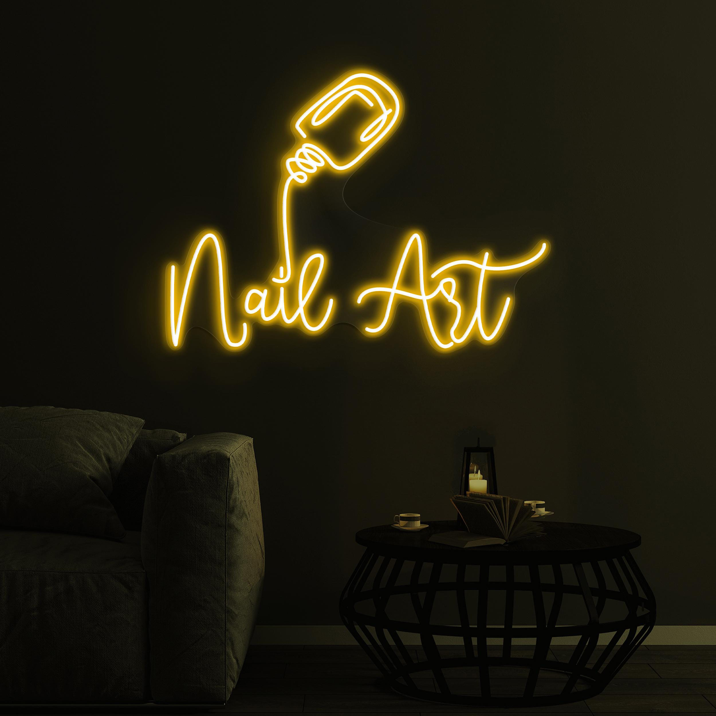 Nail Art Neon Sign, Nail Art LED Light, Nail Polish Sign, Manicure Shop Light, Nail Artist Home Decor, Beauty Salon Wall Art, Girls Room Art