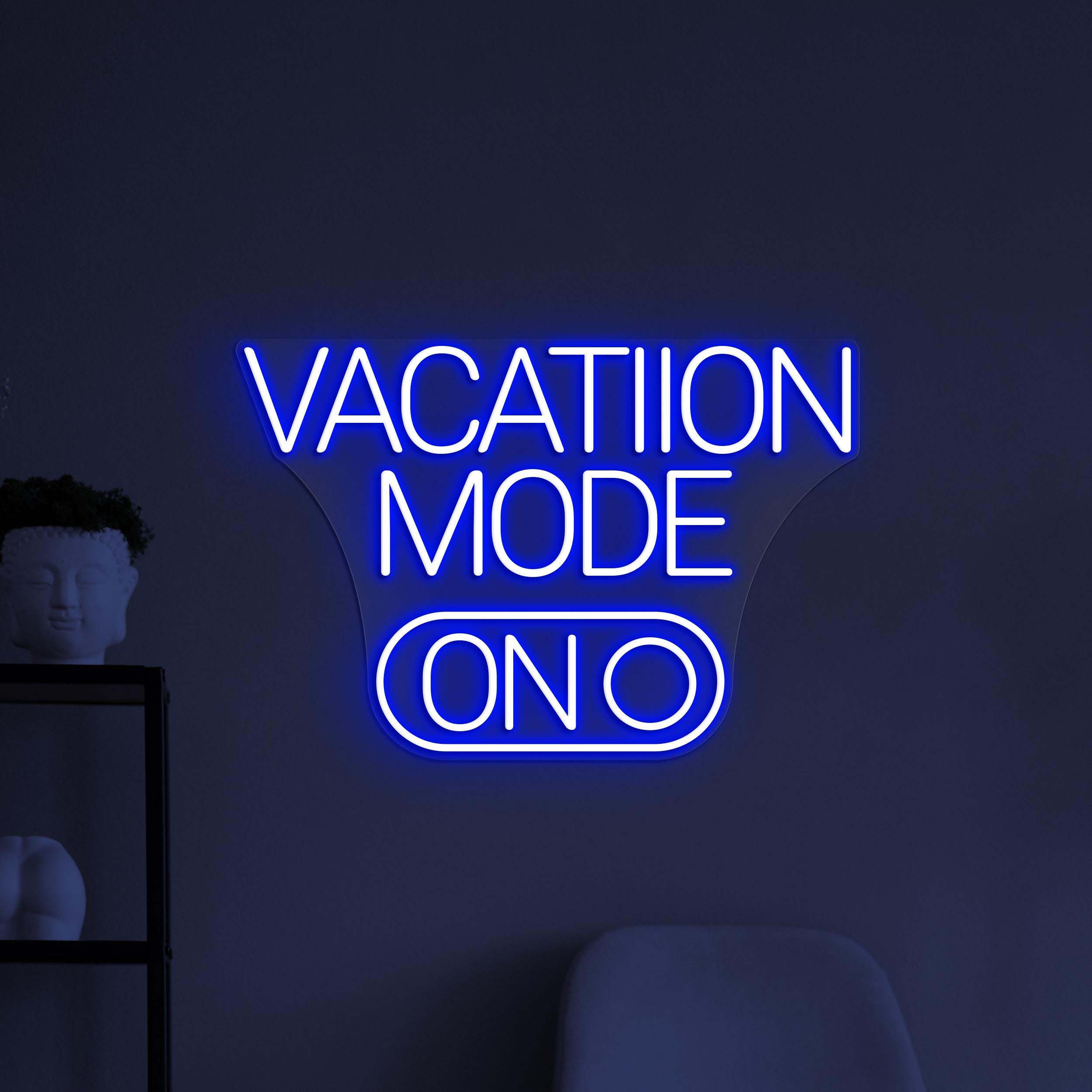 Vacation Mode On Neon Sign, Vacation Mode On LED Light, Home Wall Decor, Kids Room Wall Art, Personalized Neon Sign, Relax Mode Neon Light