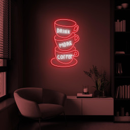 Drink More Coffee Neon Sign, Drink More Coffee LED Light, Drink More Coffee Wall Art, Coffee Lover Gift, Cups Wall Art, Home Room Shop Decor