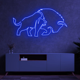 Bison LED Neon Sign, Buffalo Neon Light Art, Bison Wall Decor for Home, Room Decor, Buffalo LED Lights for Wall, Custom Bison Neon Art, Gift