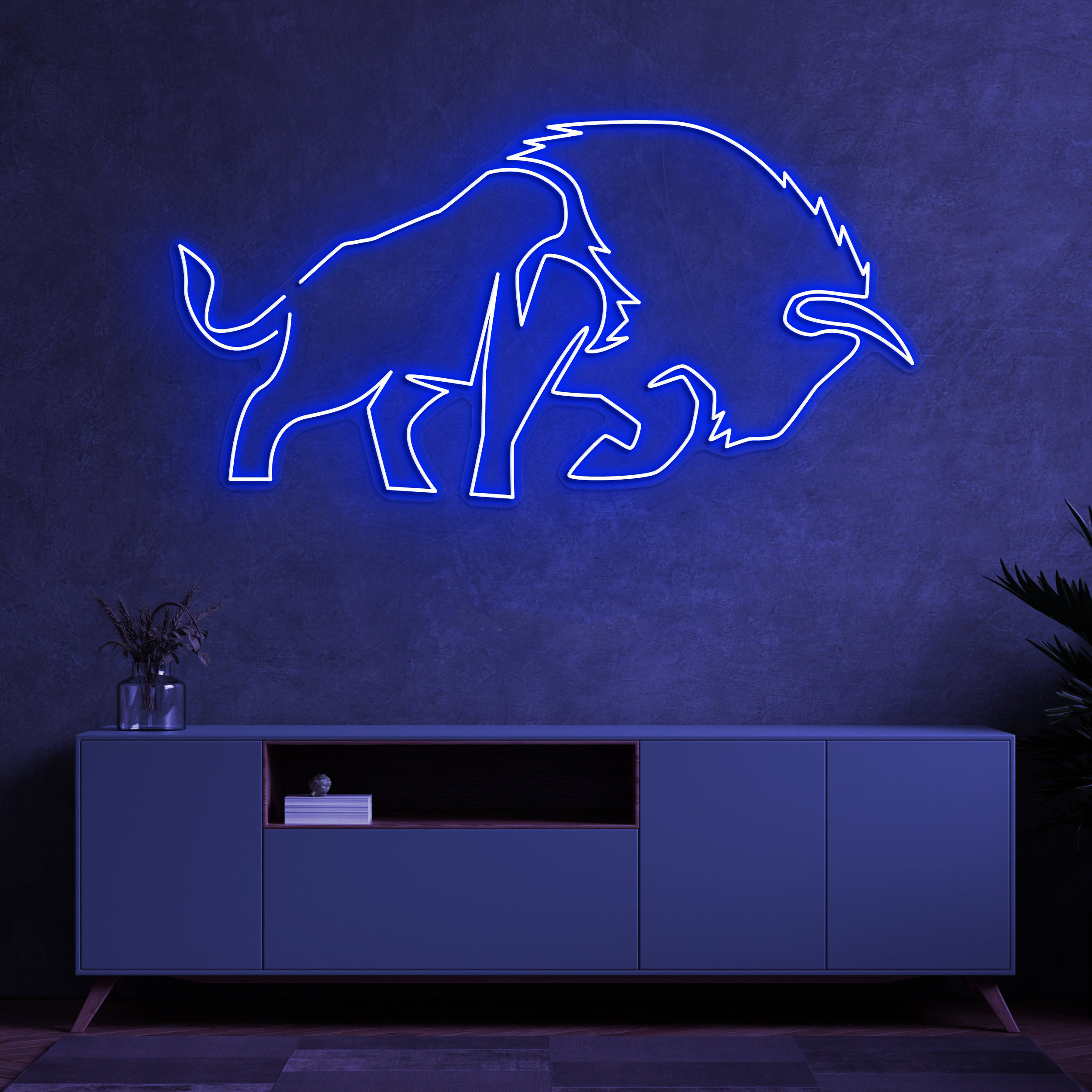 Bison LED Neon Sign, Buffalo Neon Light Art, Bison Wall Decor for Home, Room Decor, Buffalo LED Lights for Wall, Custom Bison Neon Art, Gift