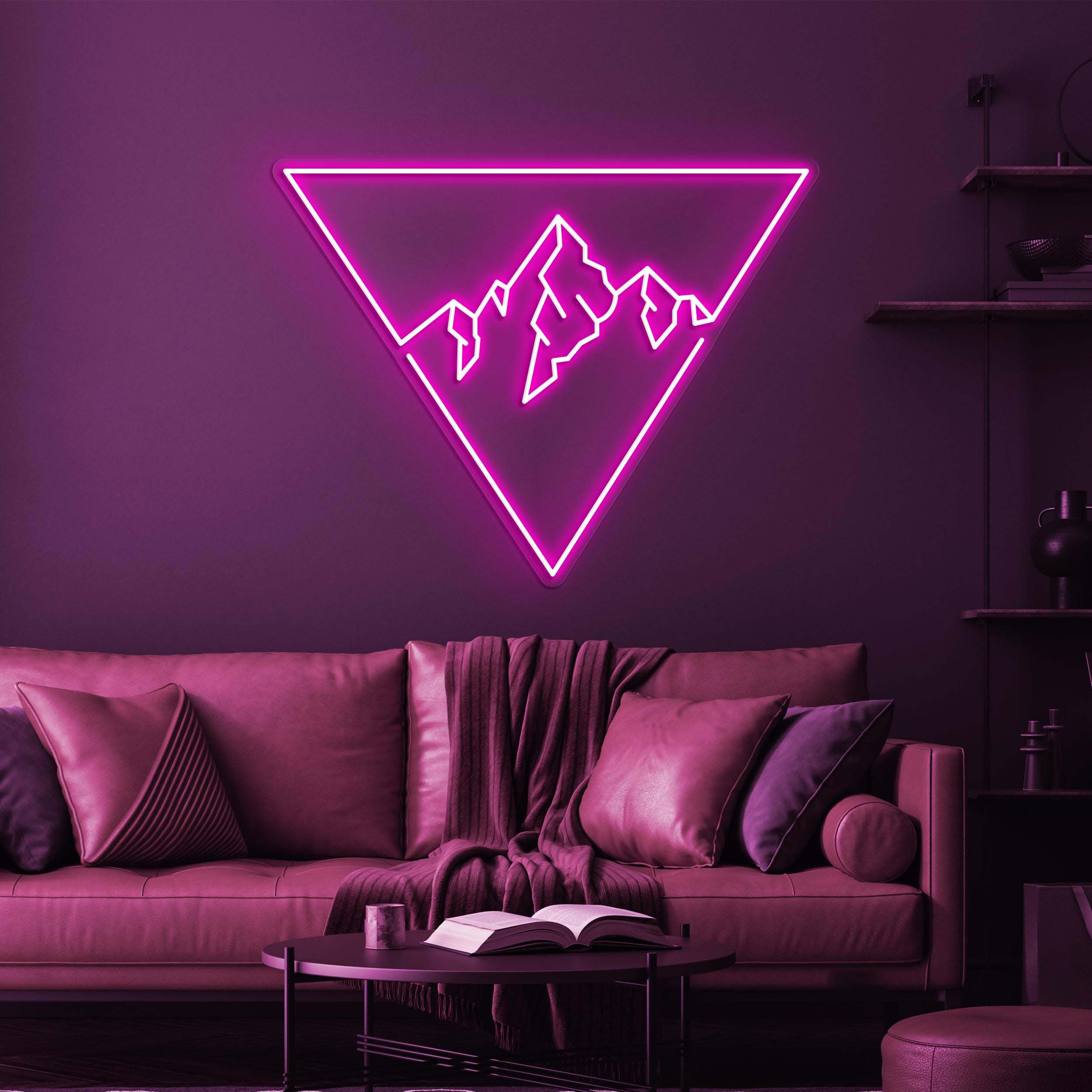 Mountain Neon Sign, Mountain LED Light, Home Wall Decor, Mountain Scenery Wall Art, Custom Neon Sign, Hotels Neon Decor, Gallery Led Light